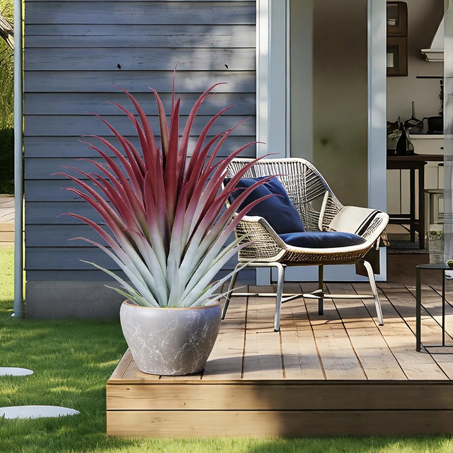 Artificial Aloe Vera Plant / Red / 2 Inch / Set of 26