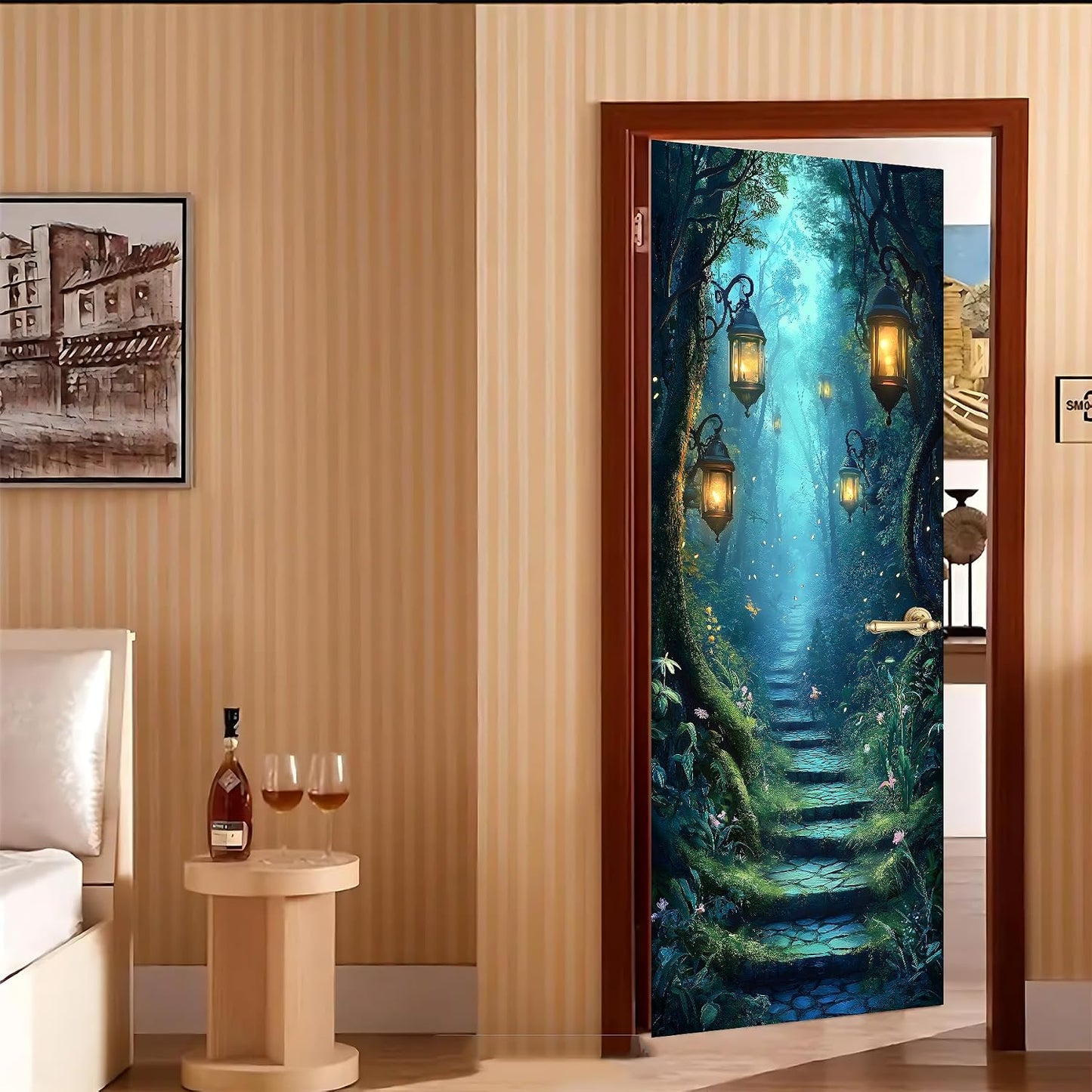 3D Door Stickers / Forest Trail -1 / 30.3" W x 78.7" H
