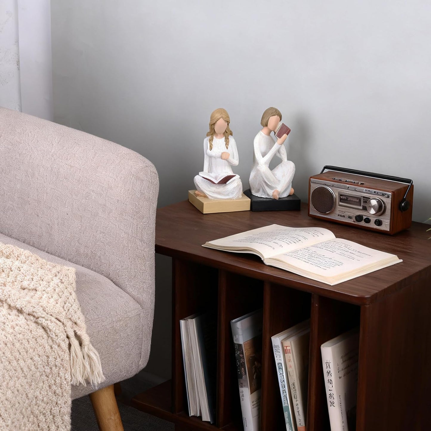 Book Lovers Gifts / Unique Reading Figurine Book Ends
