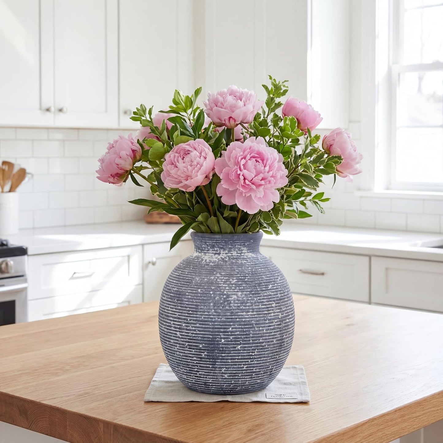 Ceramic Flower Vase / Dark Blue-7.4