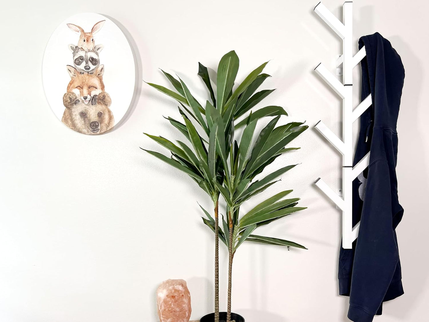 Coat Rack & Hat Rack – Modern Design – Wall Mounted – Stylish – (White)