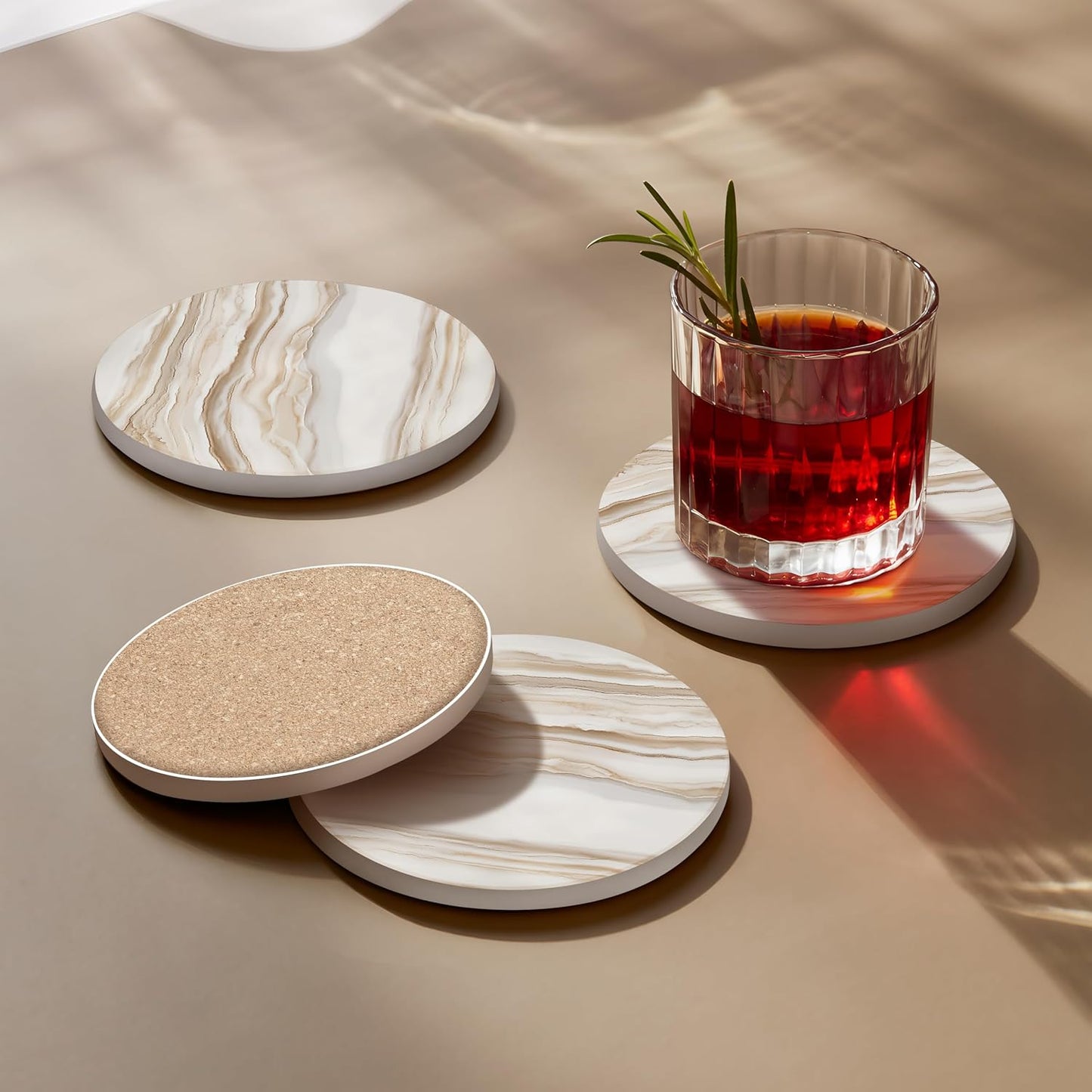 Holder / Modern Marble Look / Sand Marble 2 / Set of 6