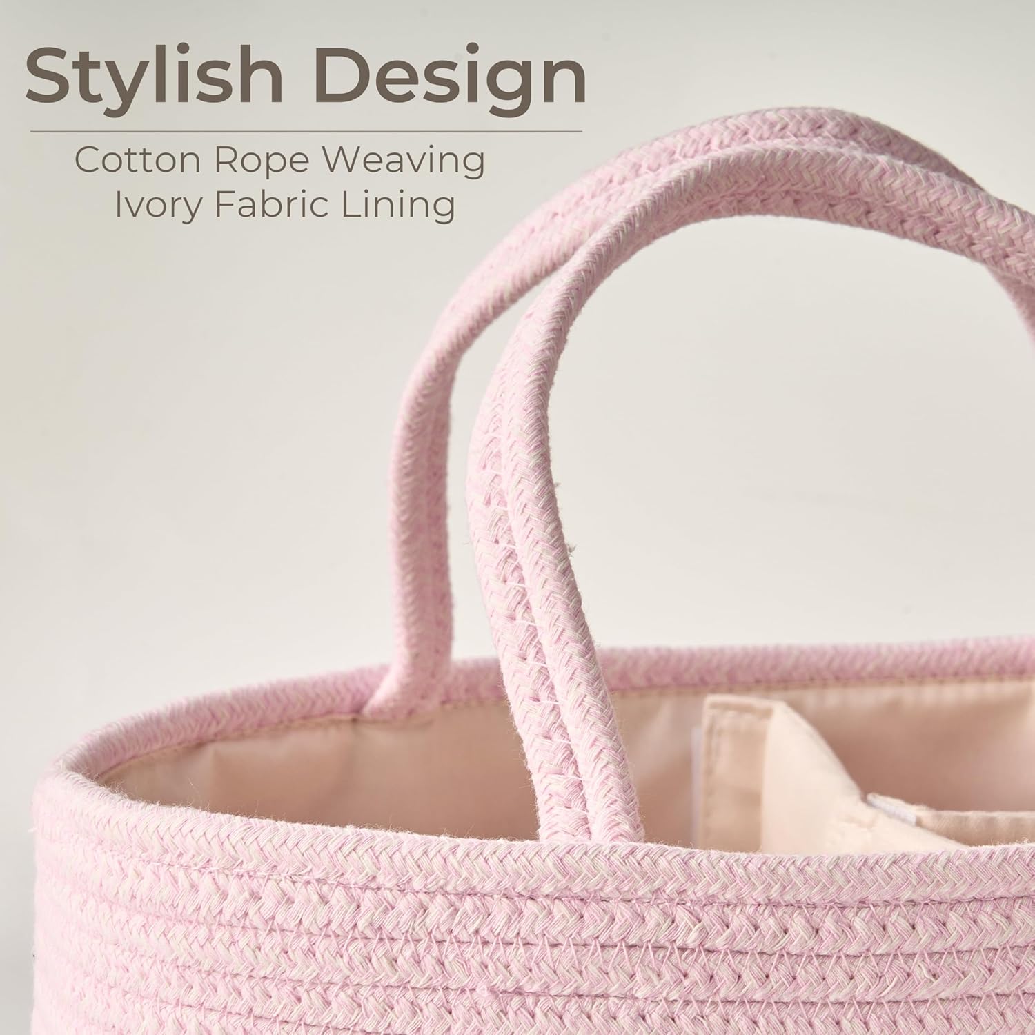Baby Storage Basket / Light Pink / Small