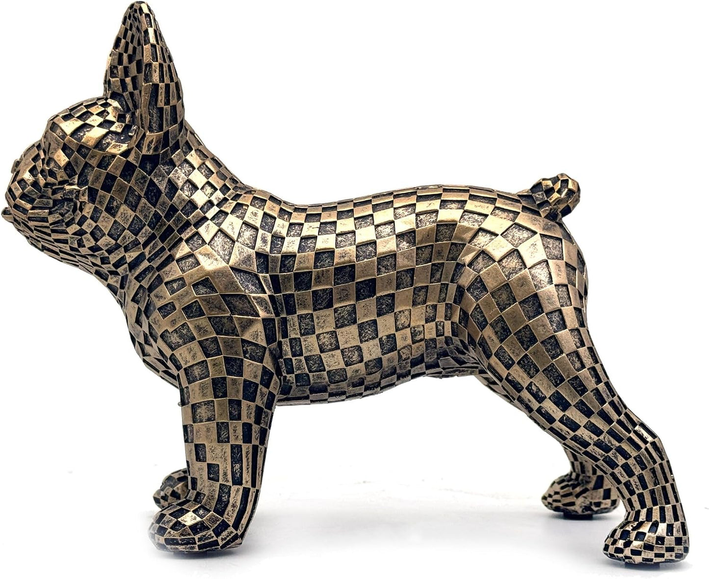 Art Abstract French Bulldog Statue Dog Figurines Sculpture Collectibles Home Office Desktop Decor
