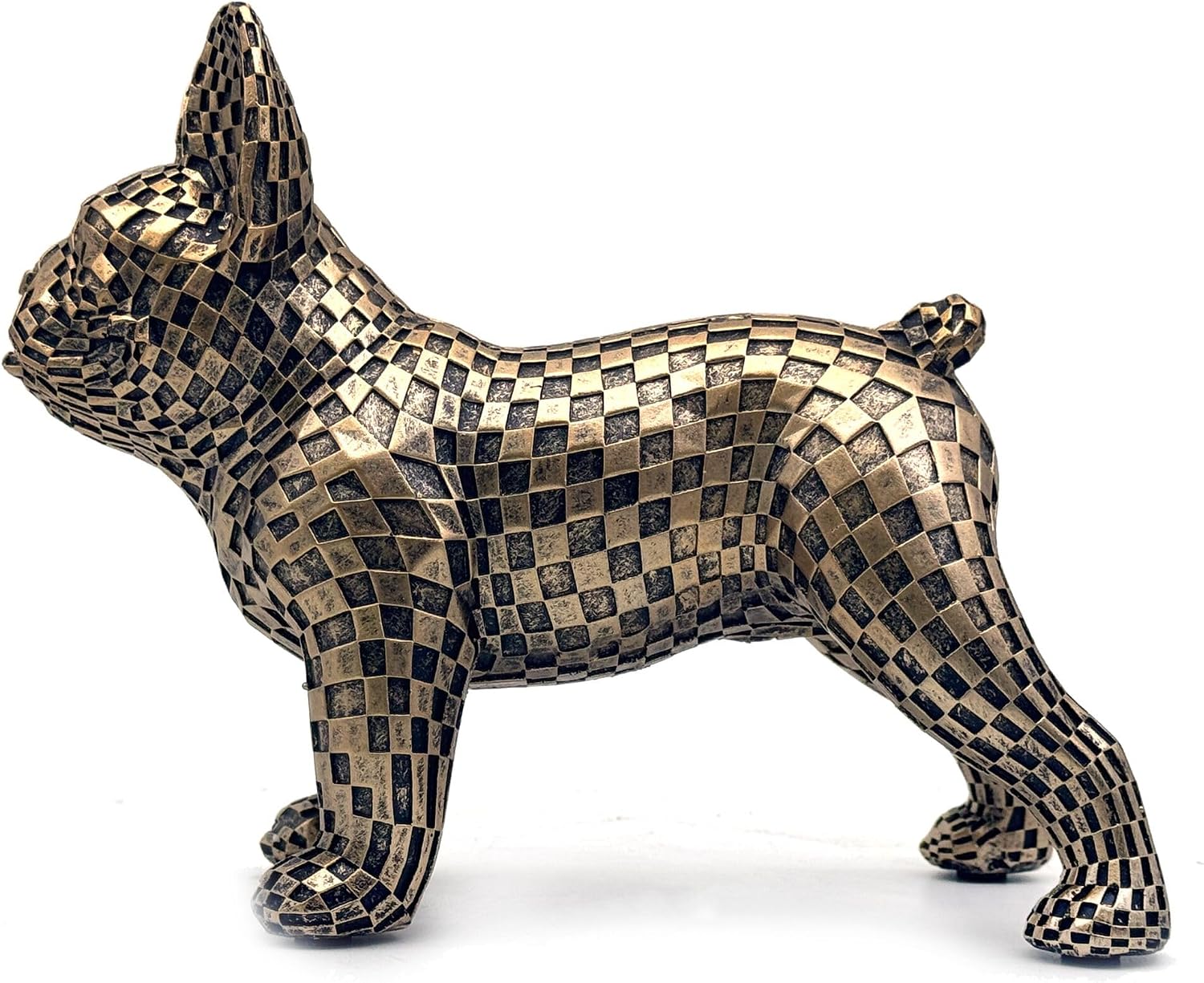 Art Abstract French Bulldog Statue Dog Figurines Sculpture Collectibles Home Office Desktop Decor