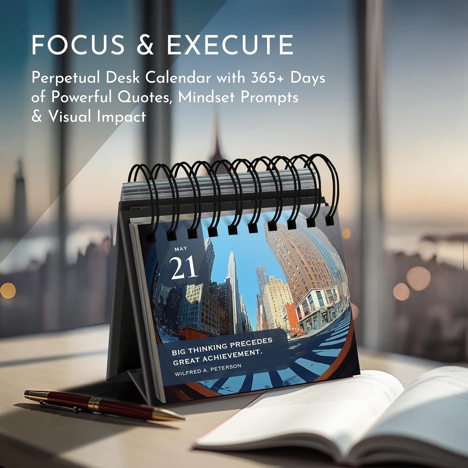 Daily Affirmations for Men, Motivational Desk Flip Calendar, 366 Quotes | Inspirational Gifts for Men, Perpetual