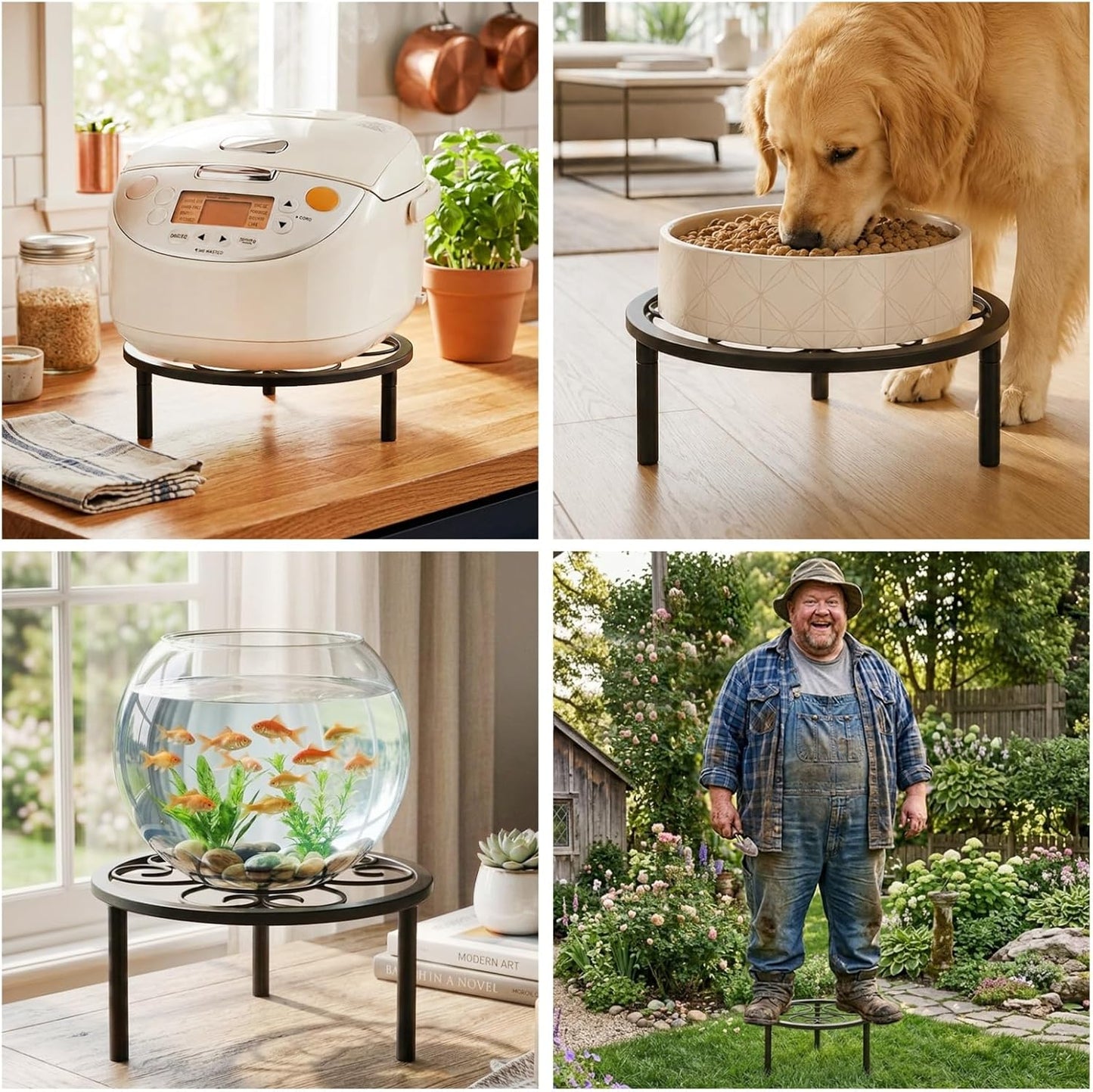 5 Pack Metal Plant Stands,Heavy Duty Potted Holder for Flower Pot, Rustproof Iron Plant Risers, Suitable for Indoor and