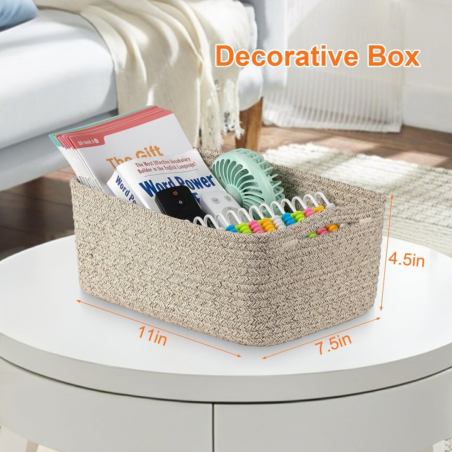 Small Woven Storage Baskets / Mixed Brown / S