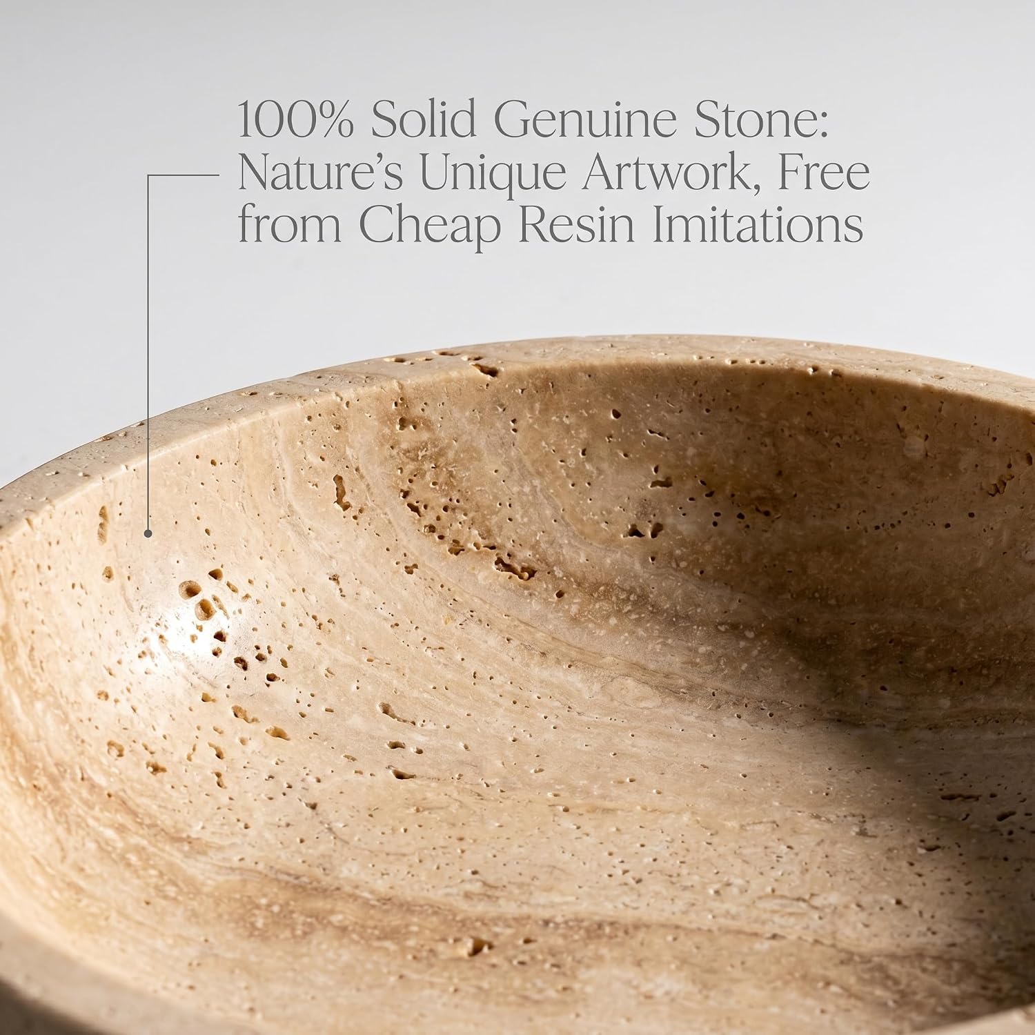 Marble Travertine Decorative Bowl / Natural