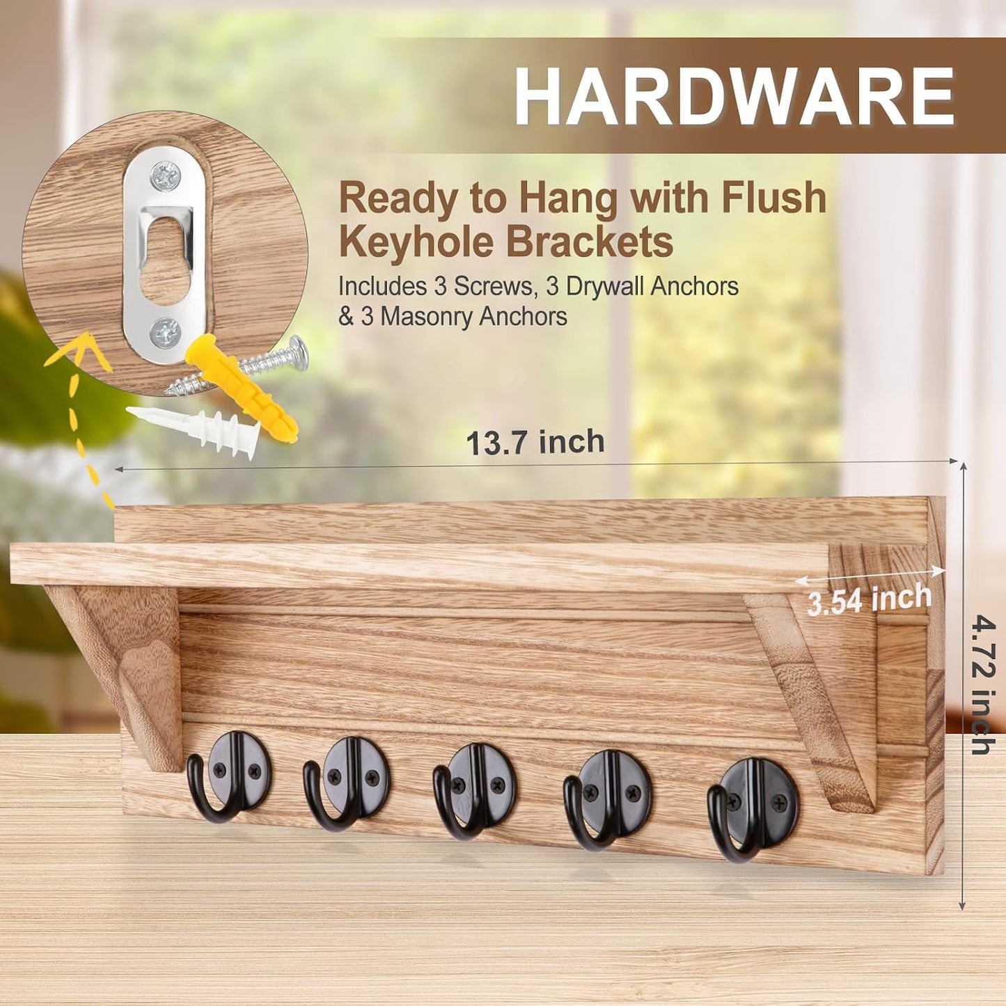 Wall Key Holder / Wood