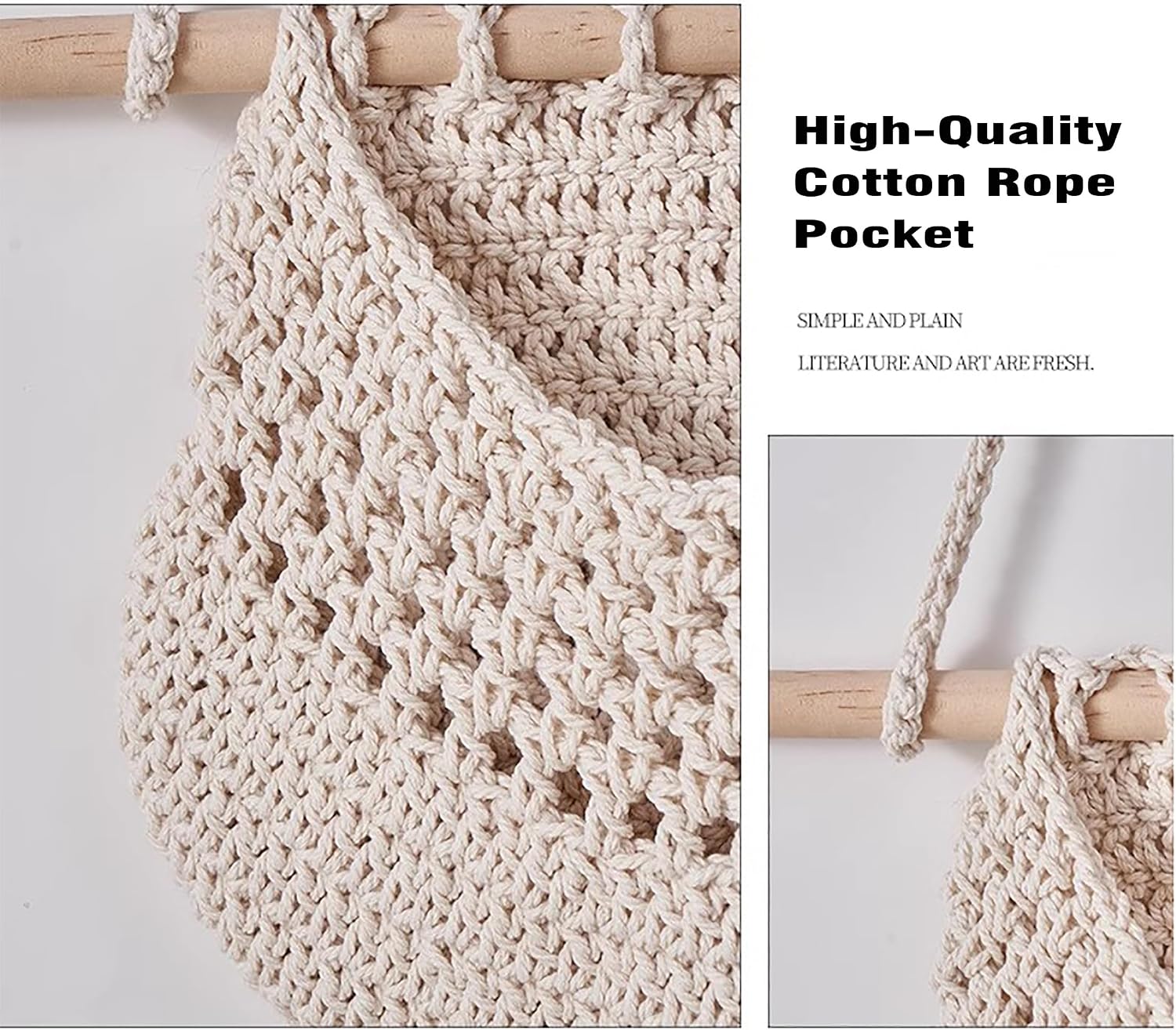 Wall Cotton Hanging Baskets / White
