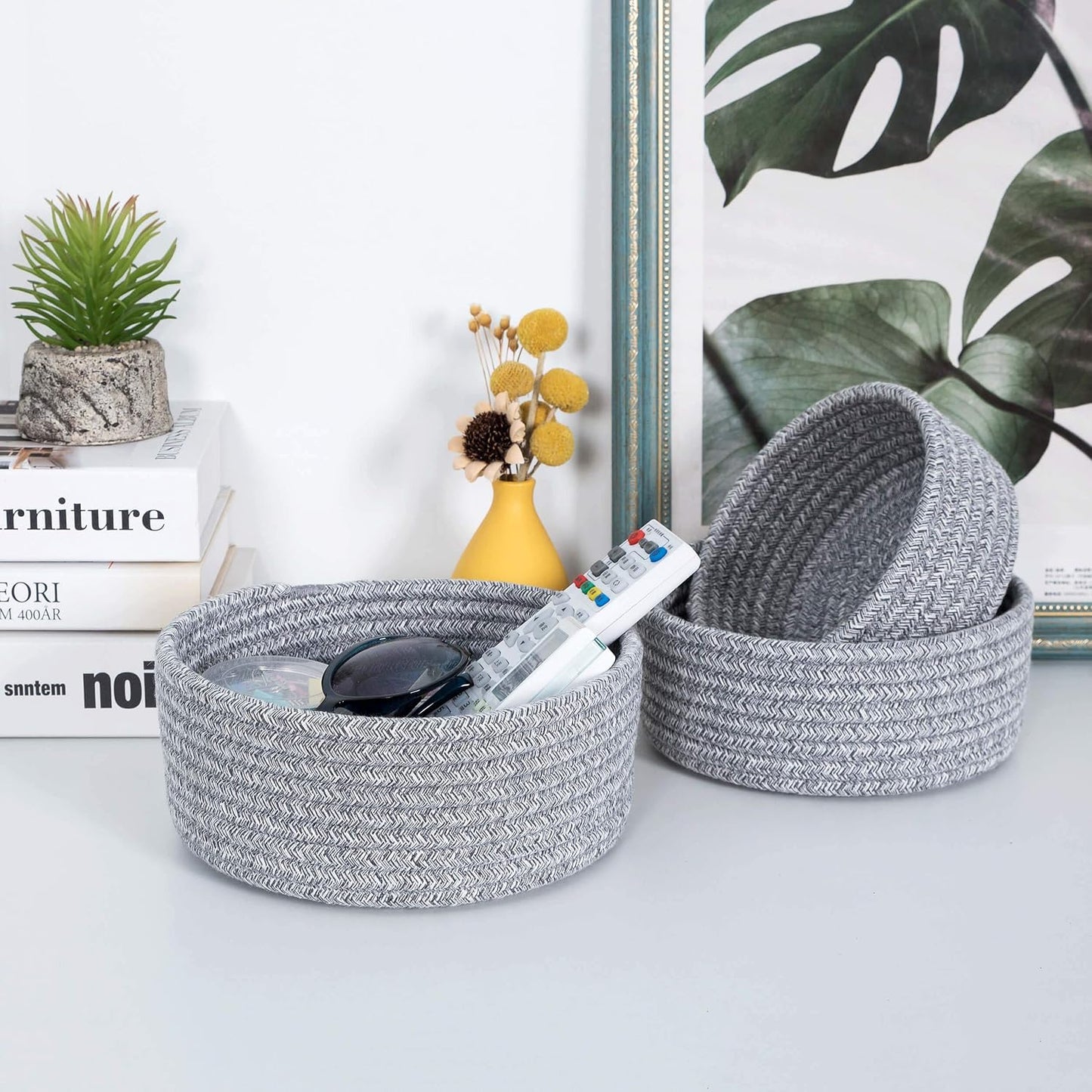 Small Catch All Basket / Light Gray Mix / Set of 3