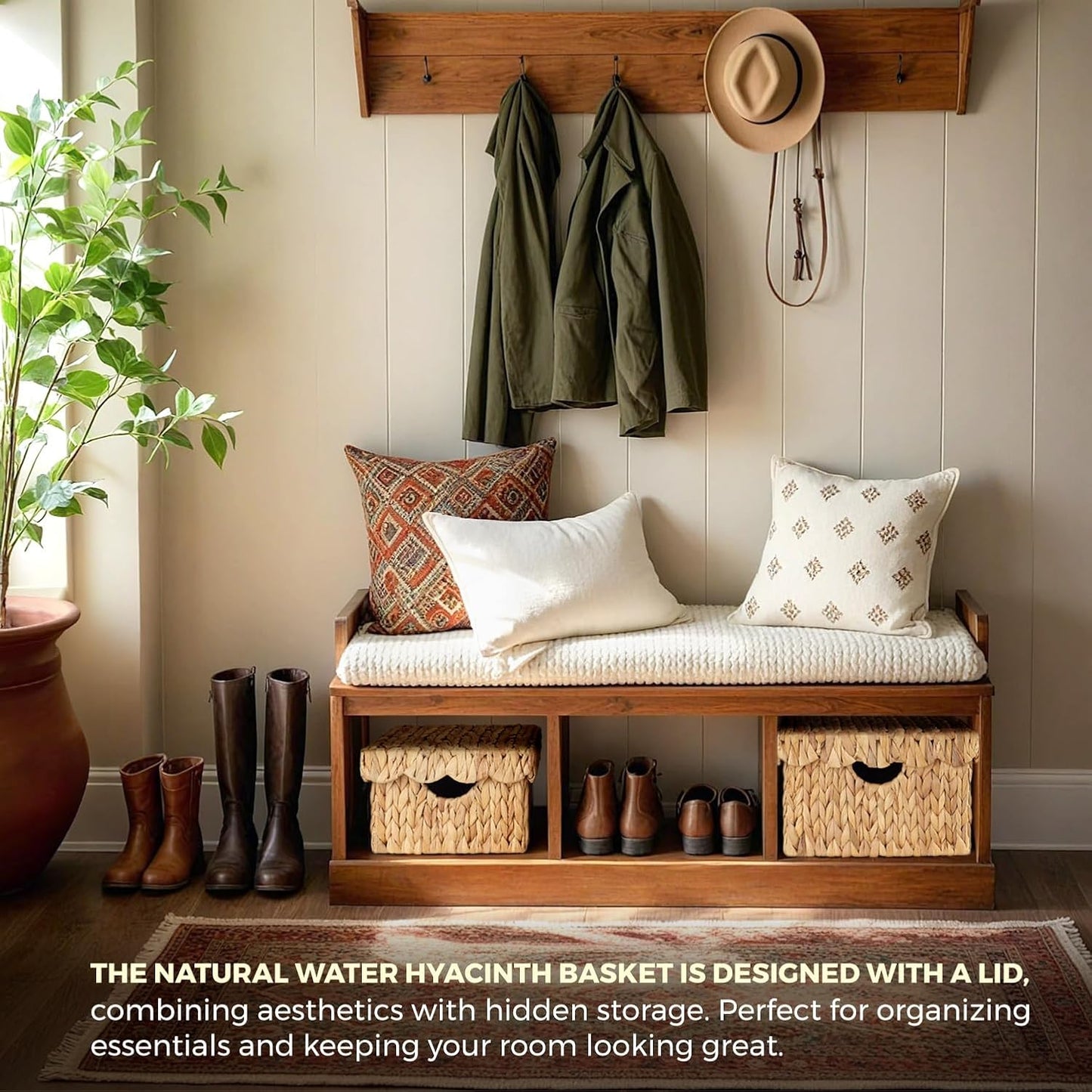Decor Wicker Storage Basket / Natural / Set of 2