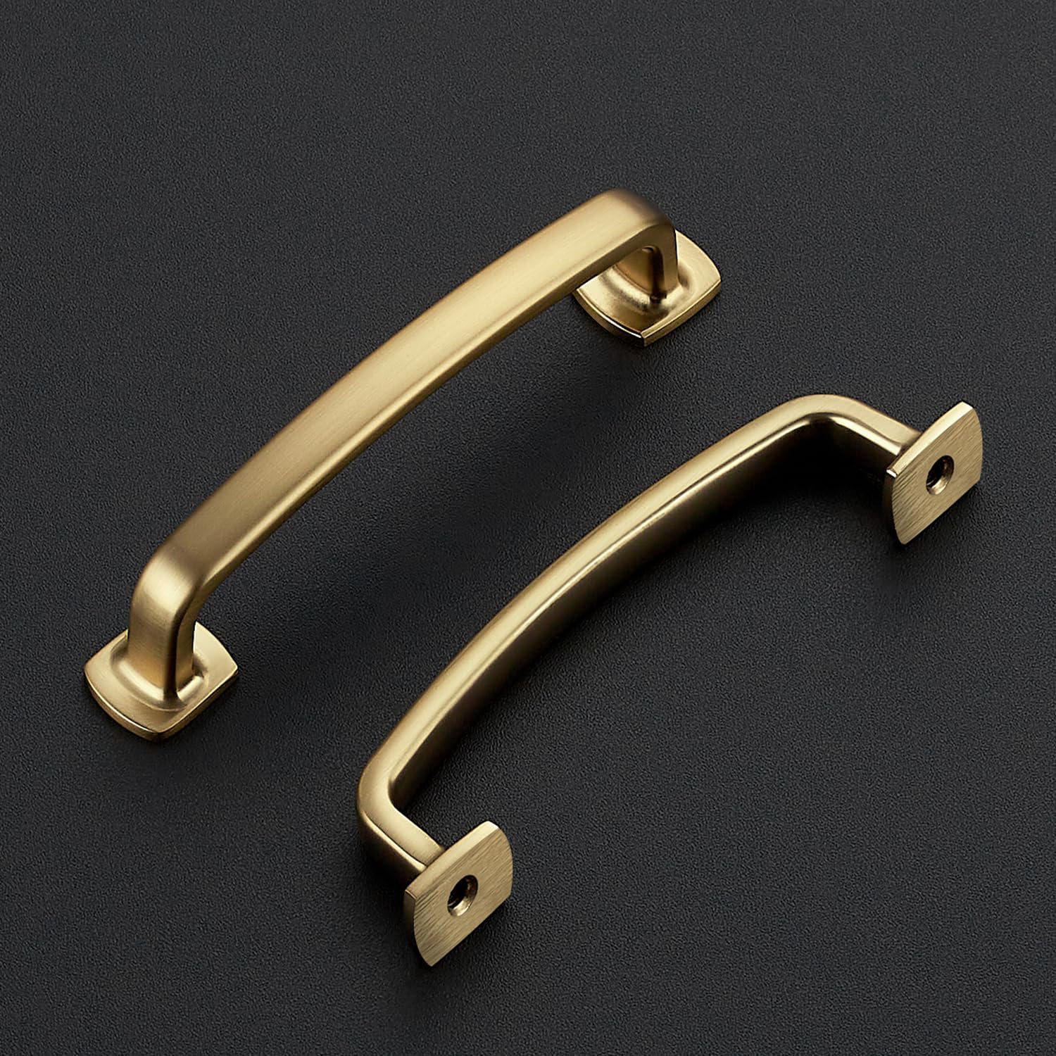 Arch Cabinet Pulls Solid 3-3/ / Champagne Bronze / 3-3/4 Inch Hole Center / 4 Inch / Set of 10