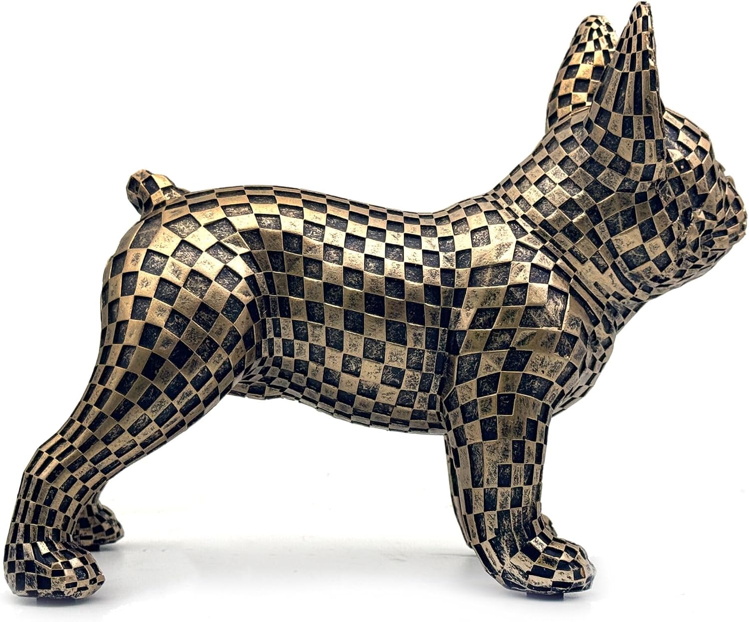 Art Abstract French Bulldog Statue Dog Figurines Sculpture Collectibles Home Office Desktop Decor