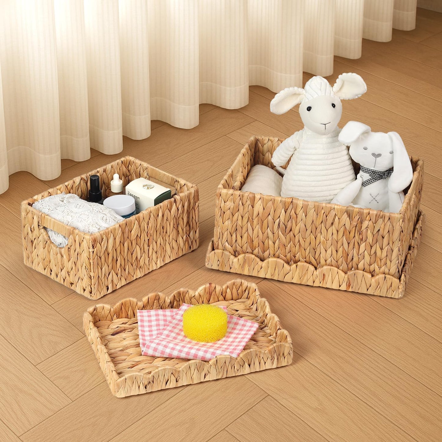 Decor Wicker Storage Basket / Natural / Set of 2