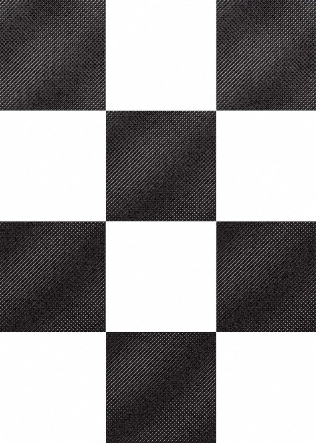 White Big Checkers Better Than Paper Bulletin Board Roll / Black