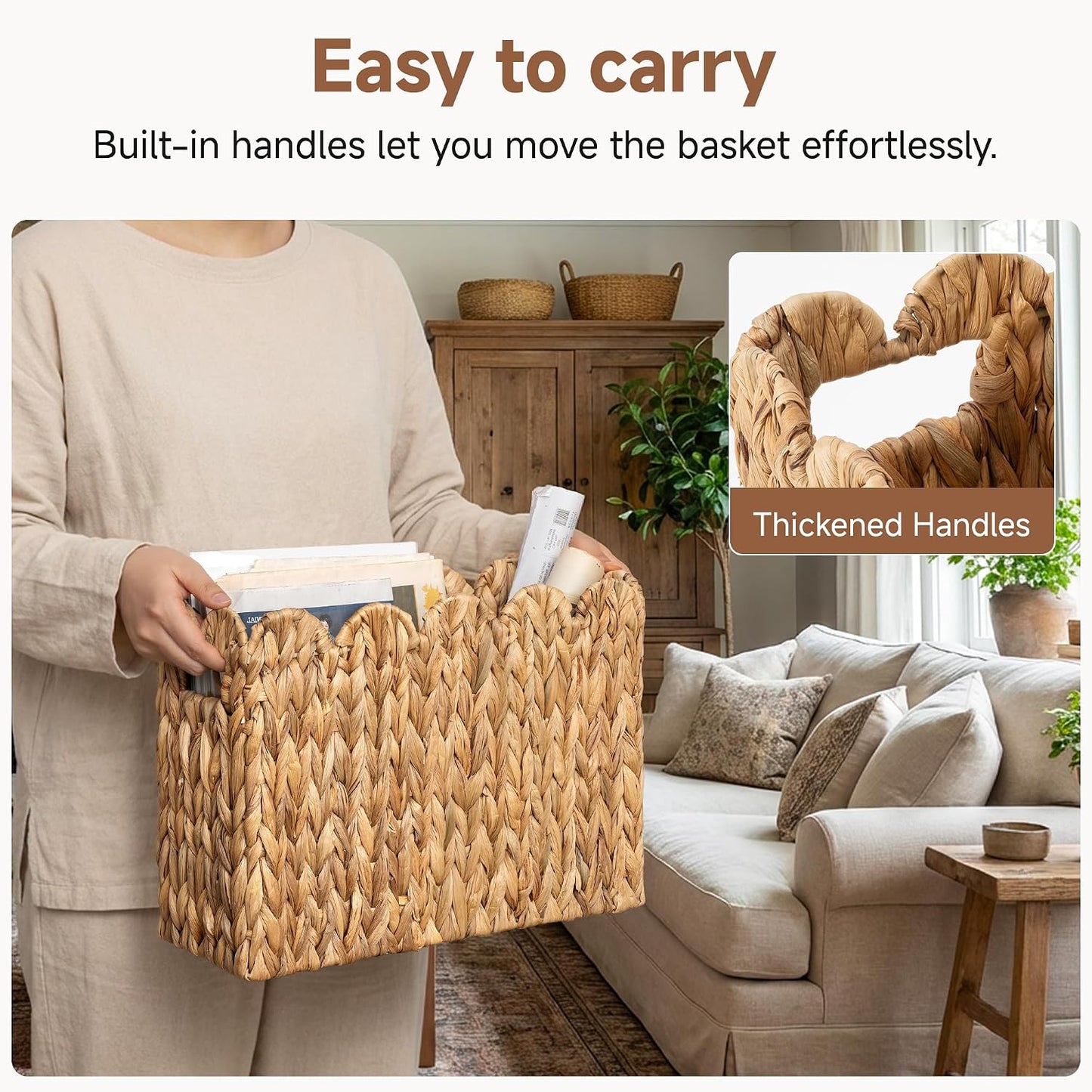 Magazine Wicker Basket / Natural