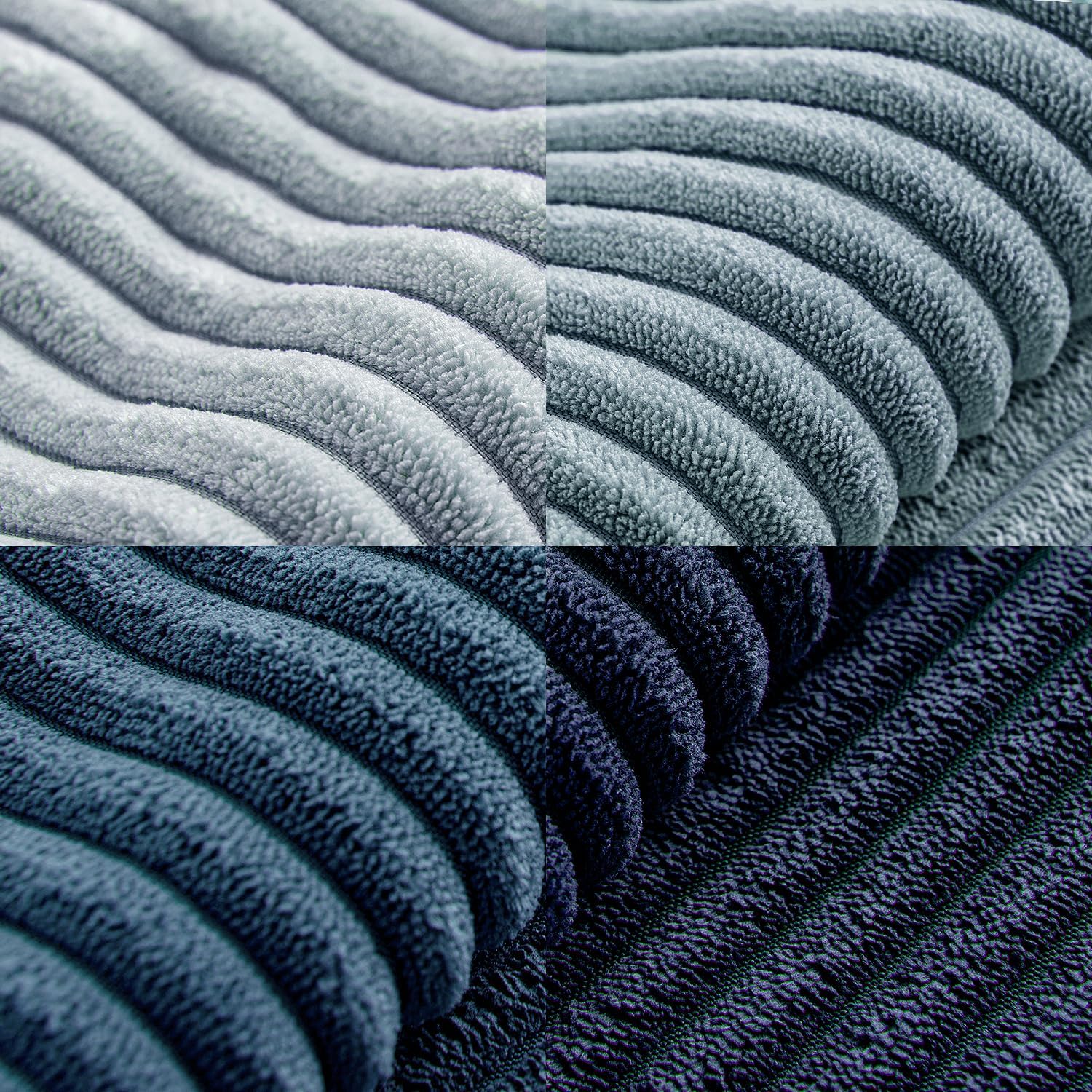 Dusty Blue Navy Farmhouse Throw Pillow Covers Boho Patchwork / 18 x 18 / Dark Blue / Set of 4