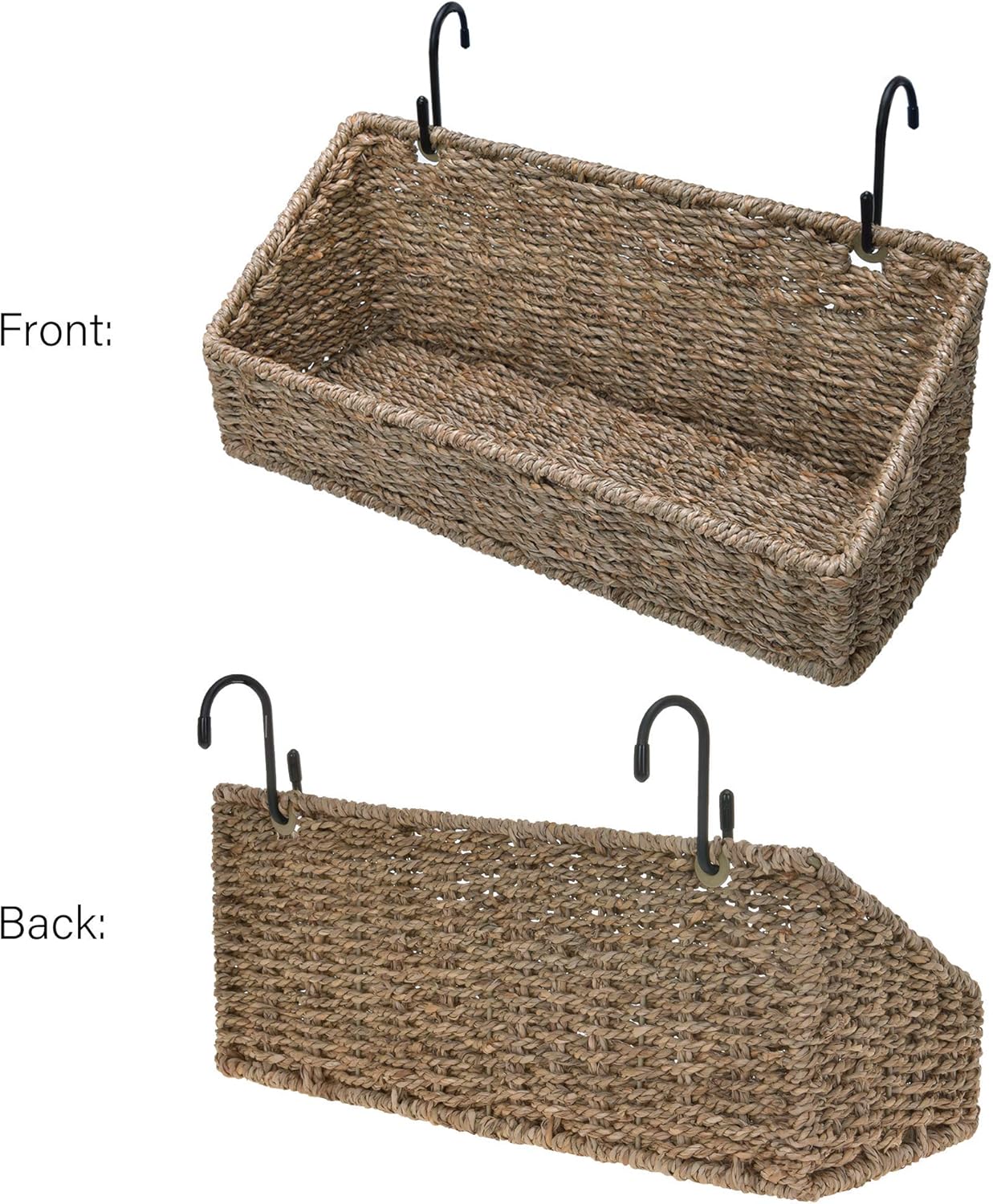 Seagrass Baskets / Woven Wall Baskets for Storage / Natural