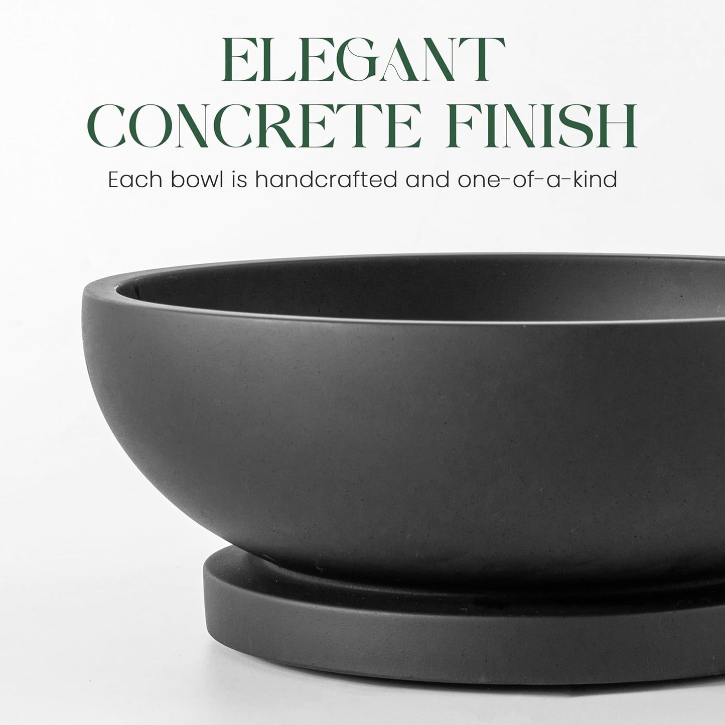 Elegant Pedestal Bowl / Black