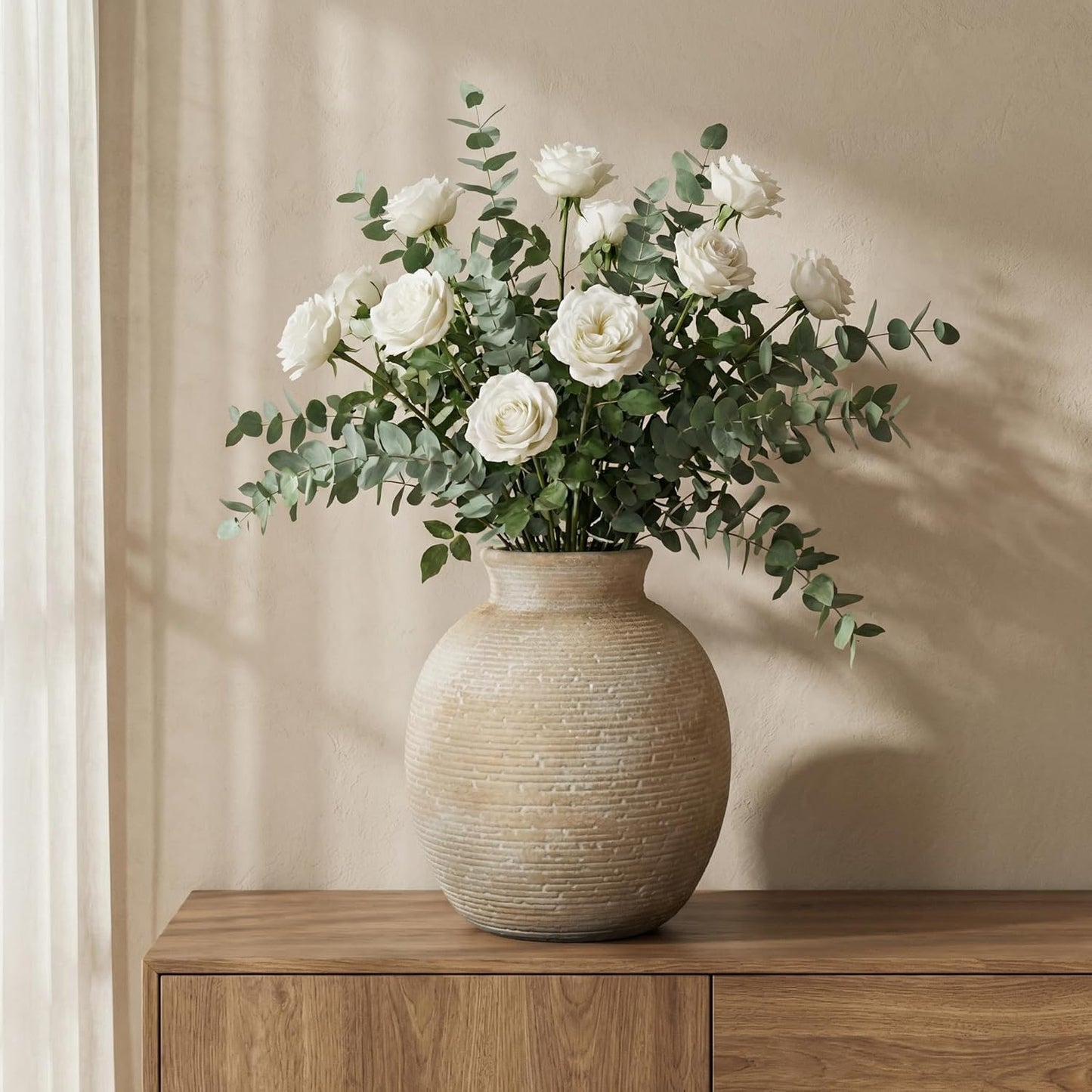 Ceramic Flower Vase / Retro and Rustic-7.4
