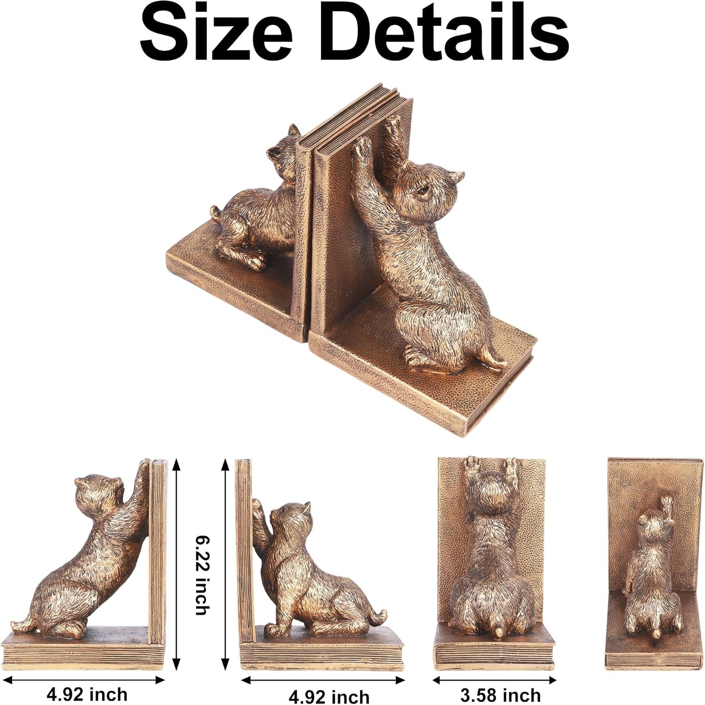 Book Ends / Decorative Bookend / Cat
