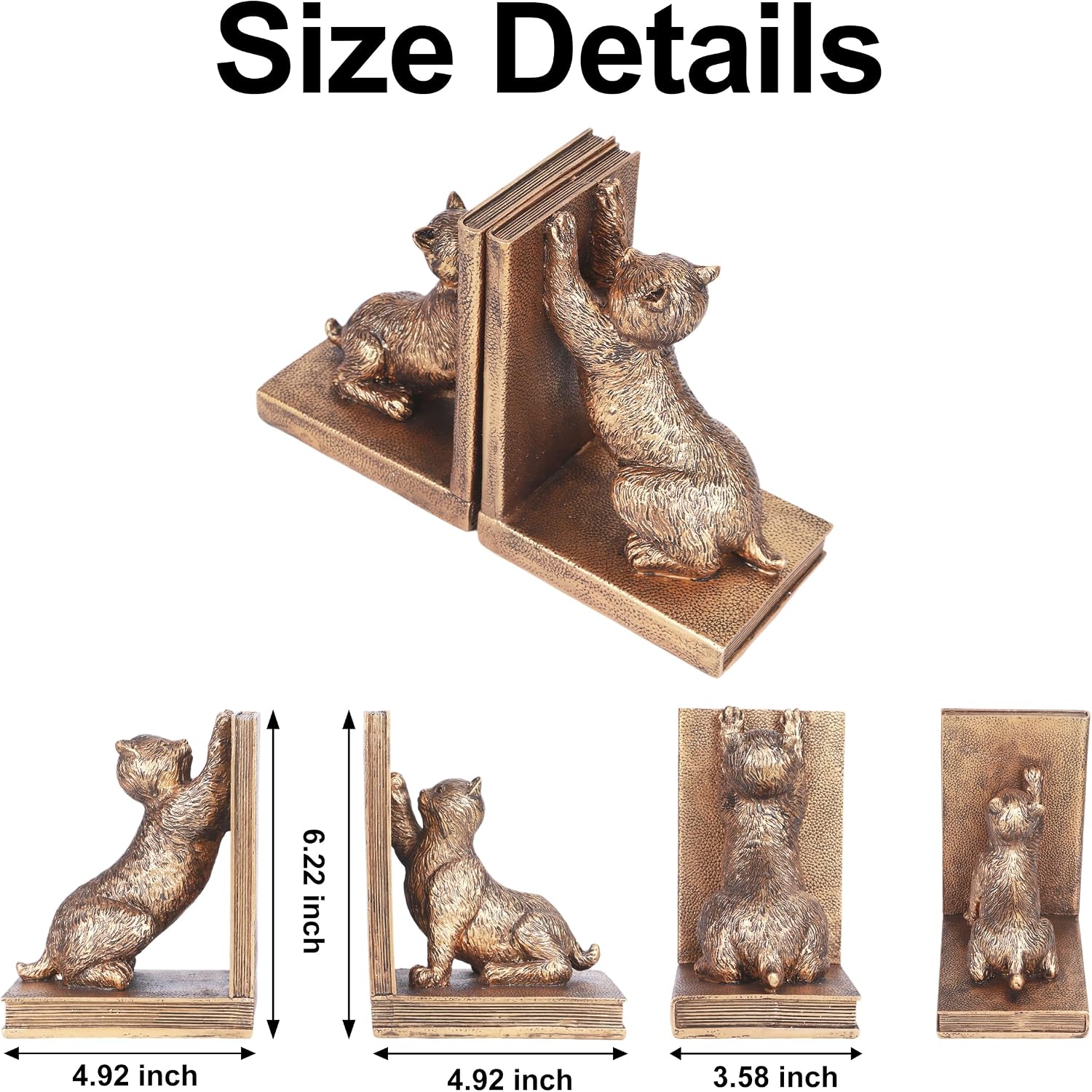 Book Ends / Decorative Bookend / Cat