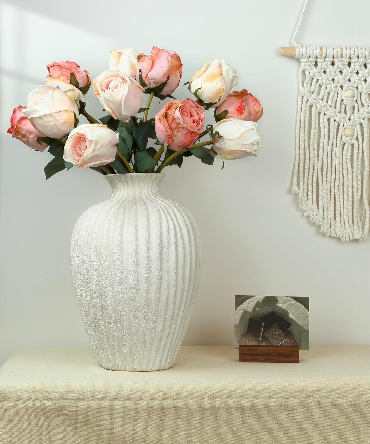 Handmade Ceramic Decorative Vase / Large / White