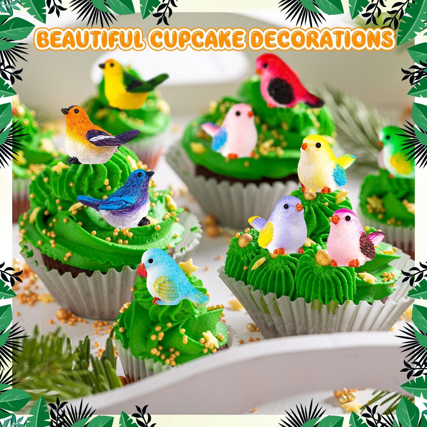 Miniature Bird Decorative Figurines / Minibird / Set of 36