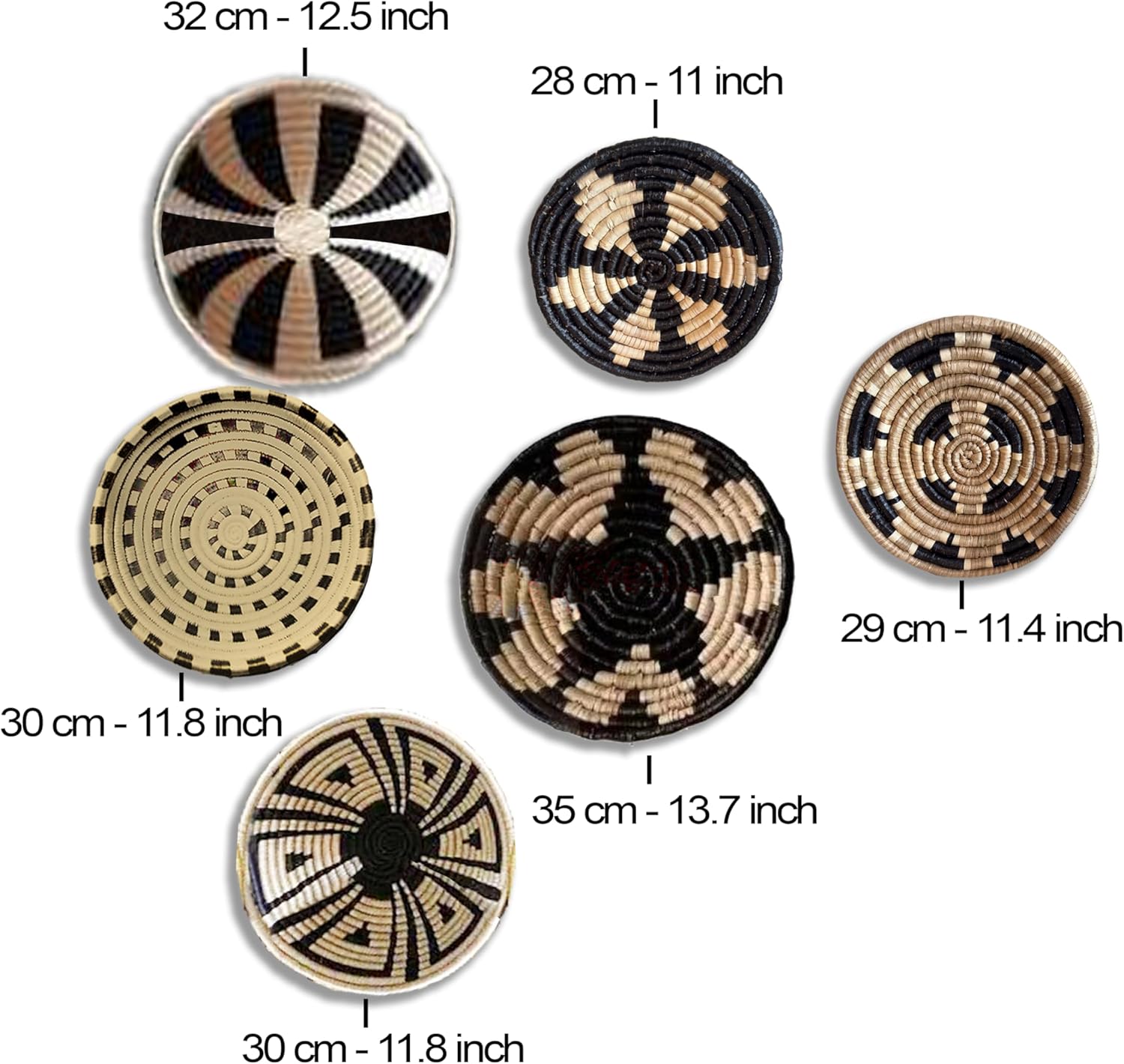 Decorative Woven Baskets / Set of 6