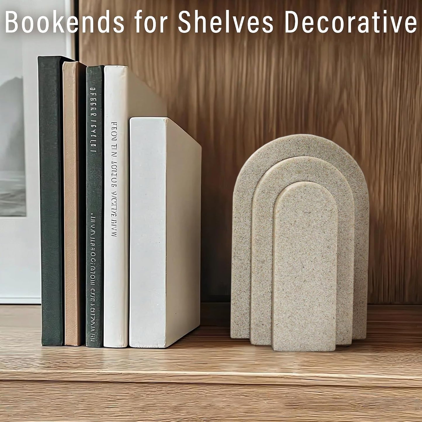 Decorative Modern Bookends / Beige