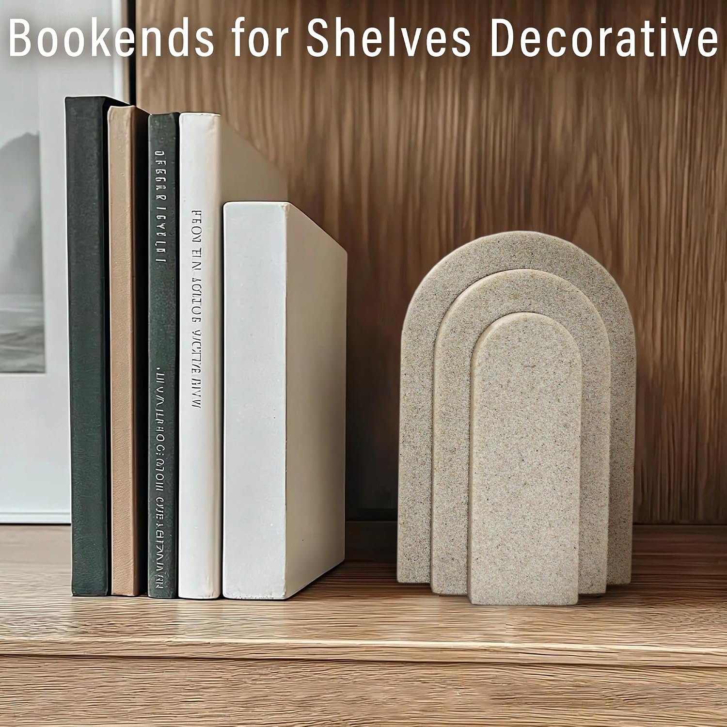 Decorative Modern Bookends / Beige