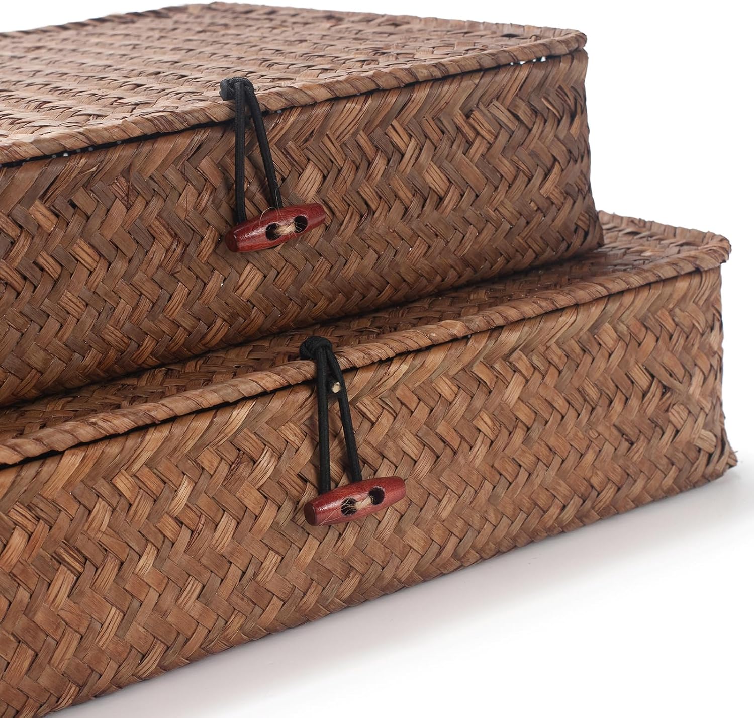 Flat Wicker Basket / Coffee