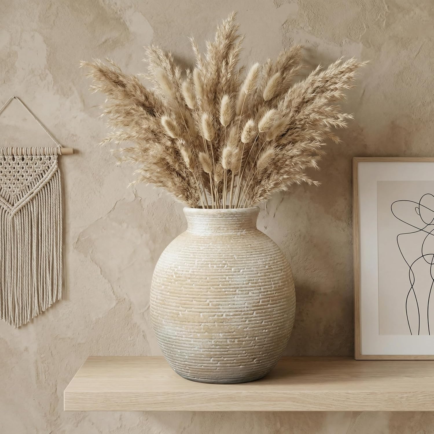 Ceramic Flower Vase / Retro and Rustic-7.4