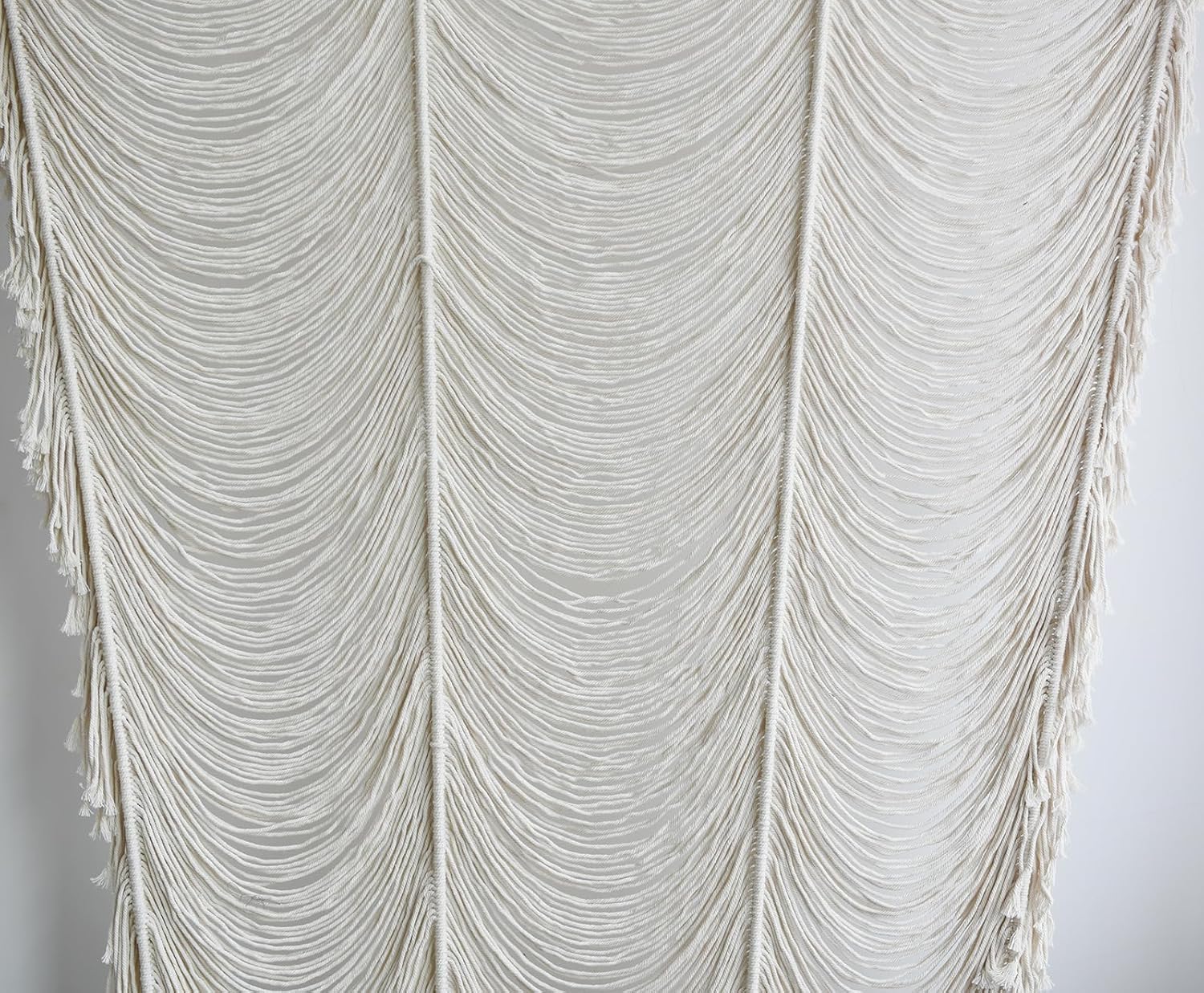 Macrame Curtain Boho Curtain Doorway Window Wall Decor Fiber Yarn Art Craftsmanship Bedroom / Ivory