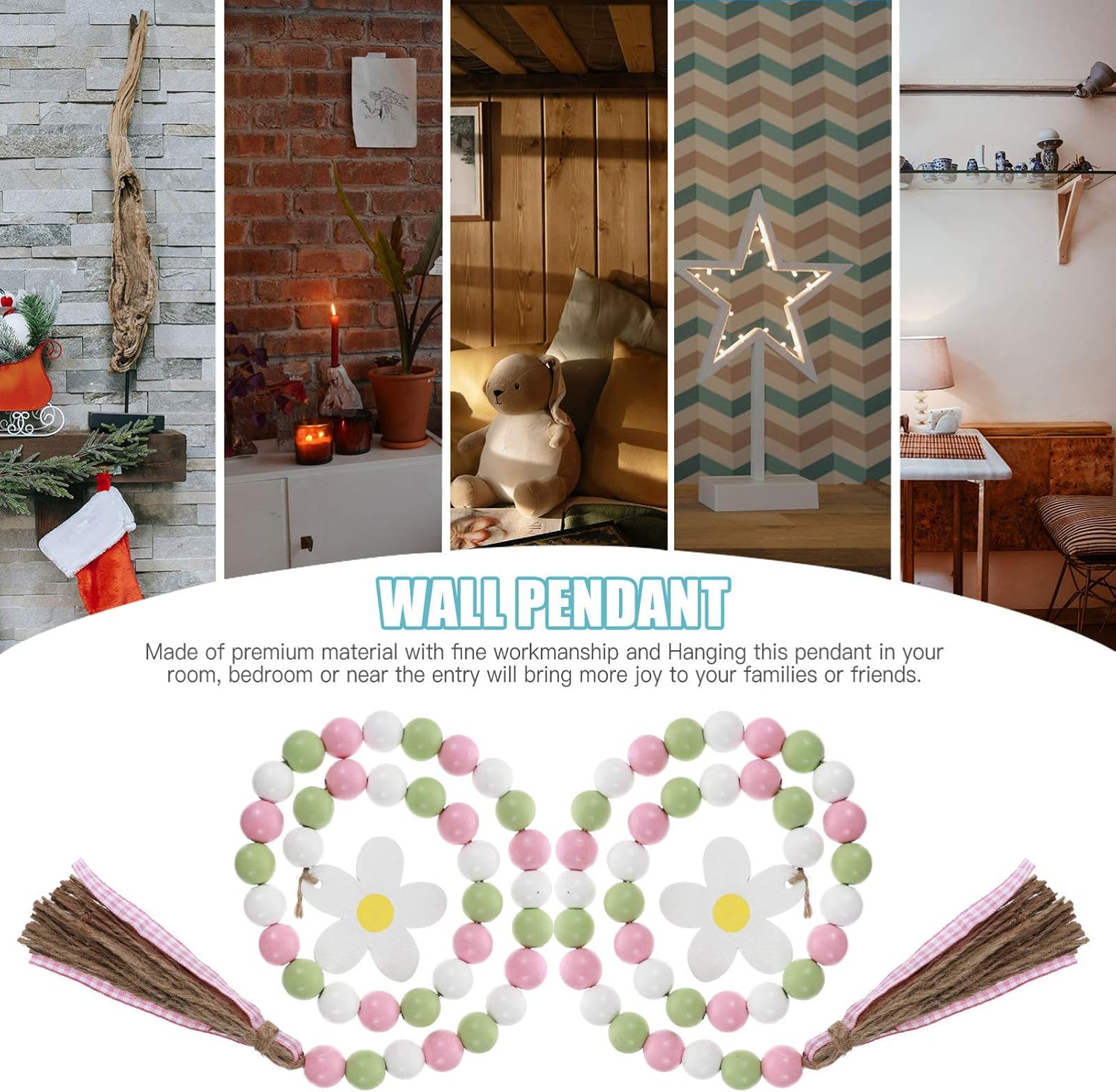Wood Bead Garland / Natural