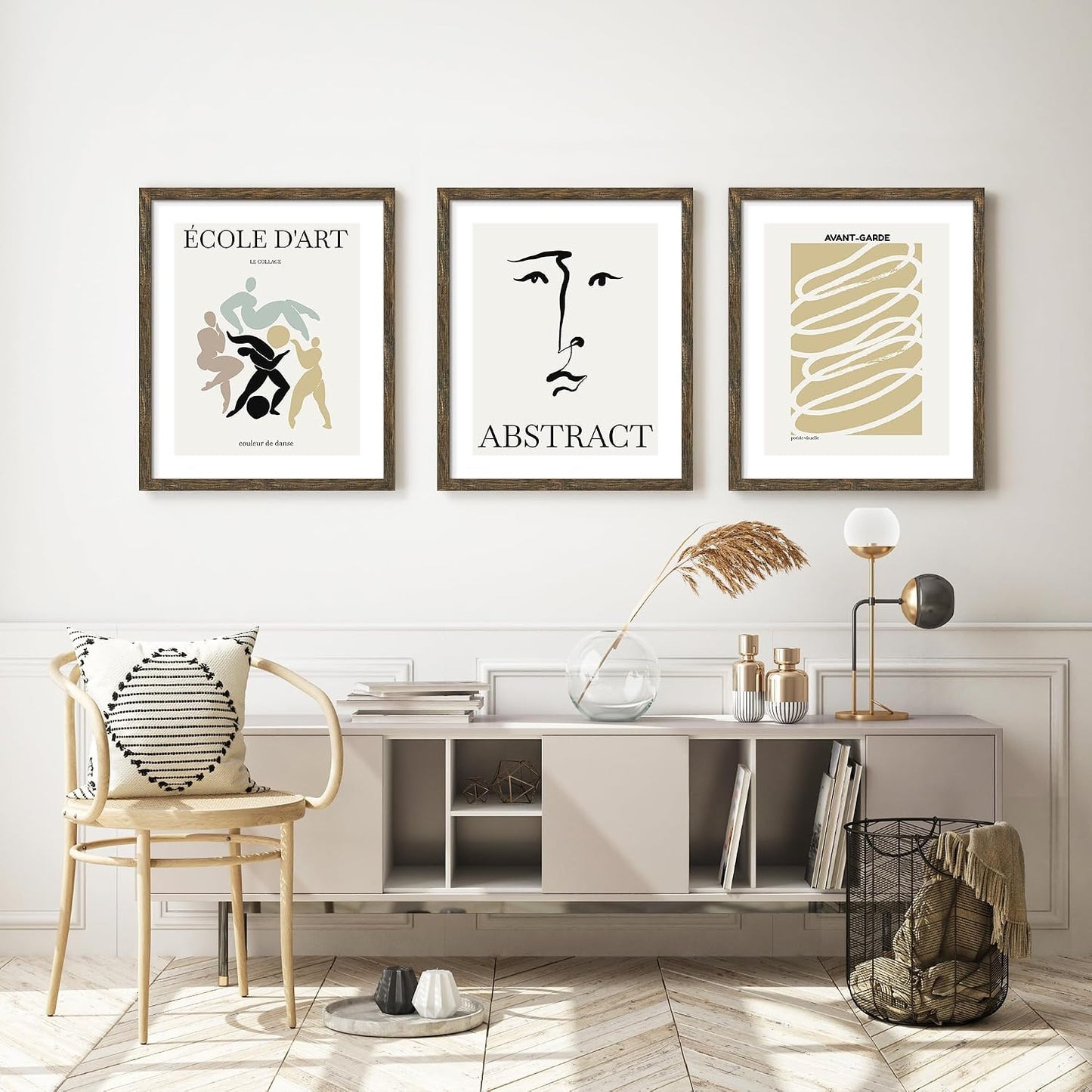 20x24 Rustic Brown Picture Frame, Poster Frame for Wall, 3 Pack | Fits 16x20 Photos With Mat or 20x24 Without Mat
