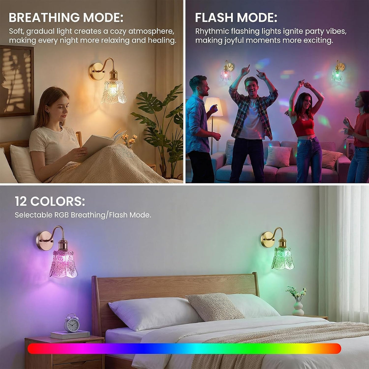 YUNICE Rechargeable Wall Sconces Set of 1 Battery Operated Wall Sconce with Remote Control Dimmable Cordless Wall Lamp