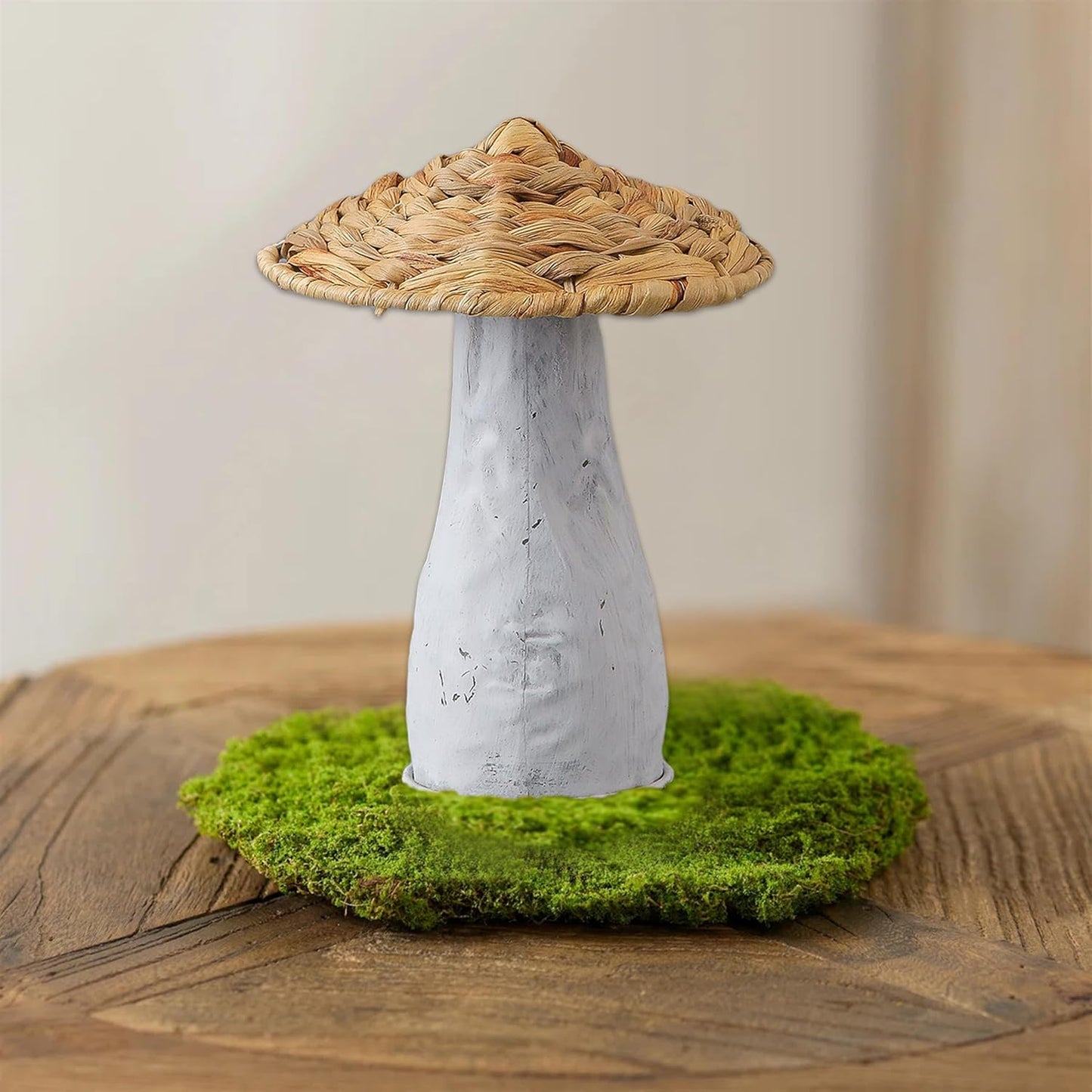 Farmhouse Small Woven Mushrooms Garden Decor / Style 2 / 8 Inch