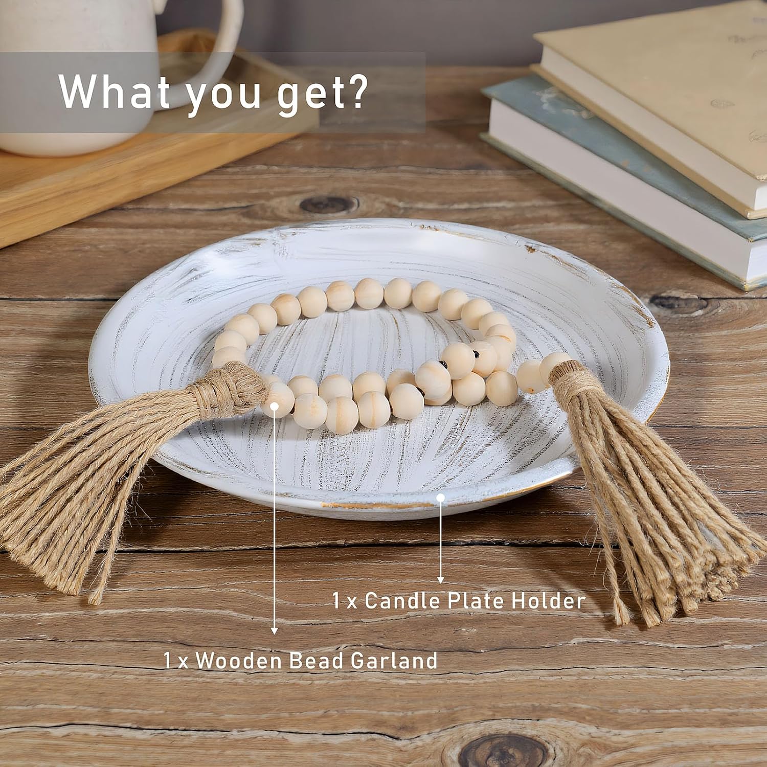 Farmhouse Decorative Tray / White