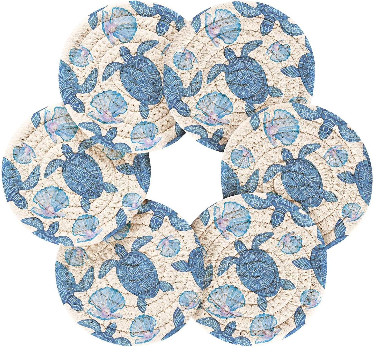 Holder / Absorbent Cotton Woven Coaster / Gary / Set of 6