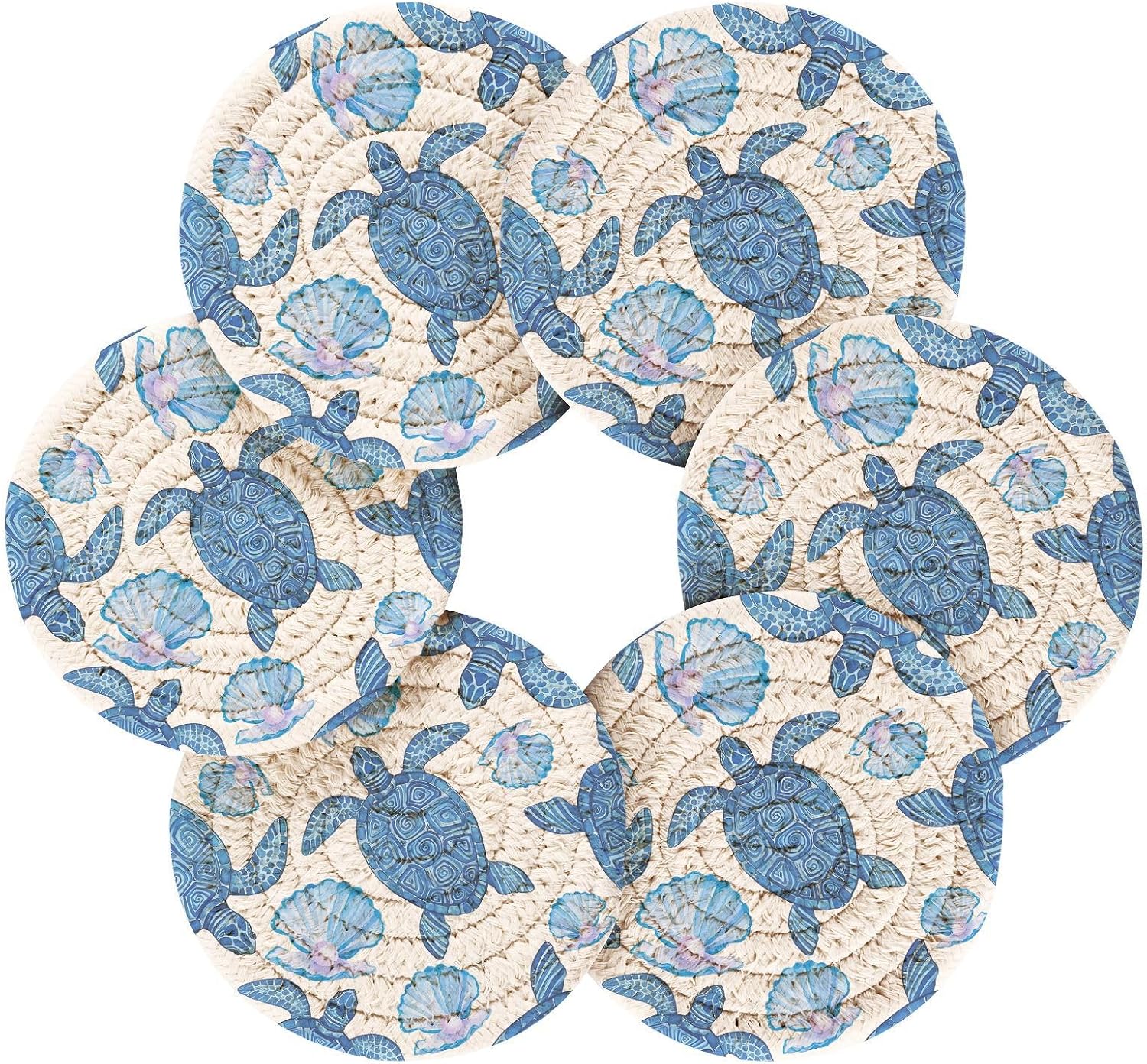 Holder / Absorbent Cotton Woven Coaster / Gary / Set of 6