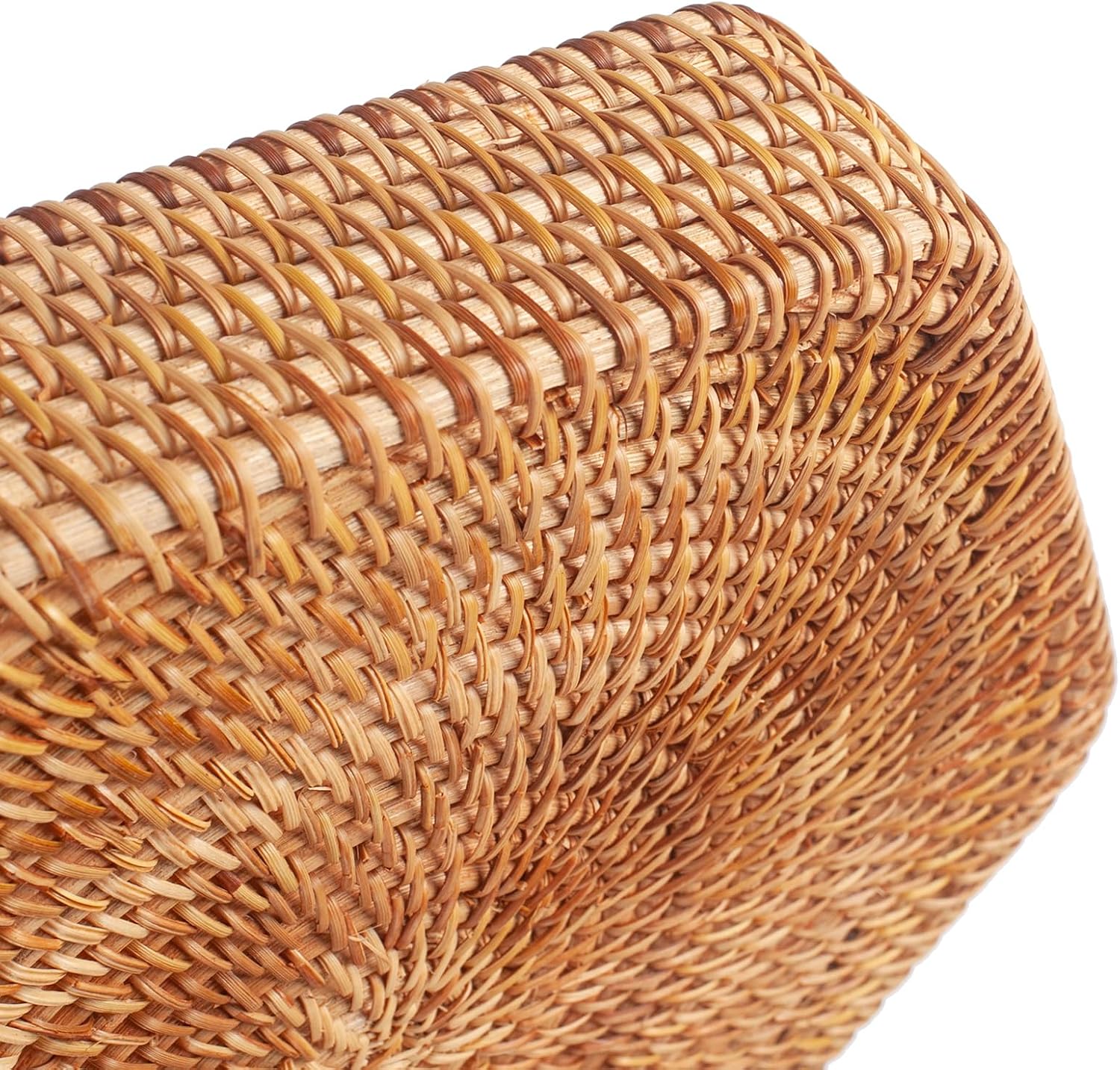 Hexagon Rattan Serving Tray / 8.7 x 8.7 x 1.8 / Natural