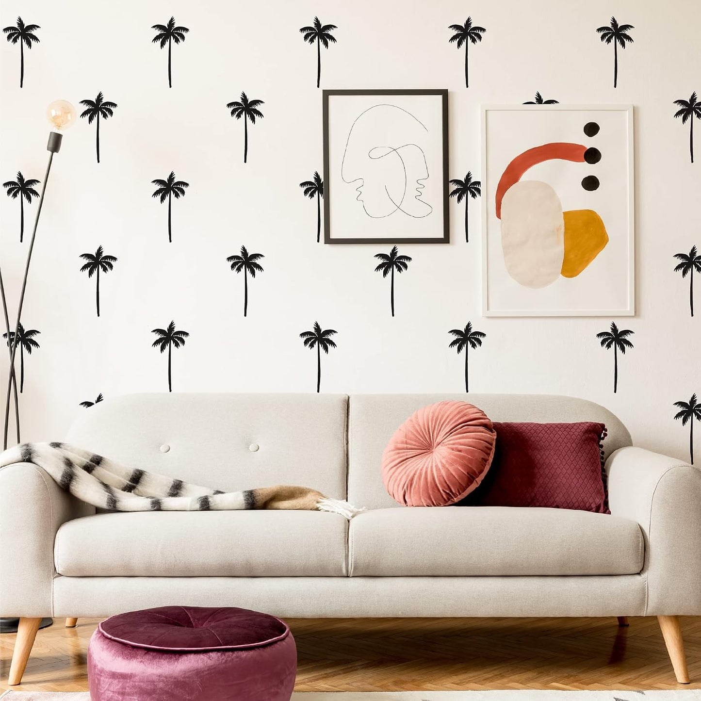 Peel and Stick Modern Wall Stickers for Nursery Kids Room / Black