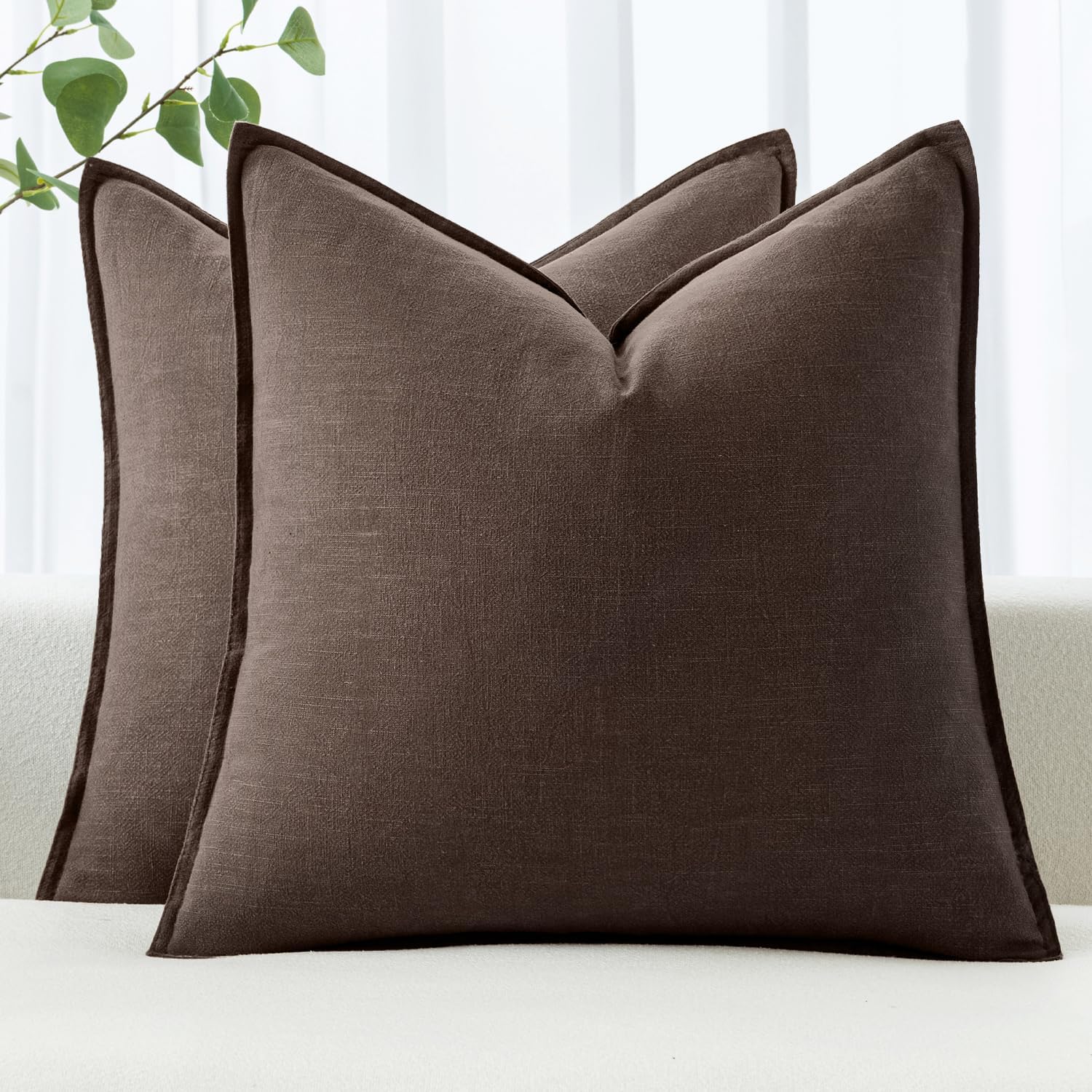 MIULEE Soft Corduroy Decorative Throw Pillow Covers Blue Navy Series 24x24