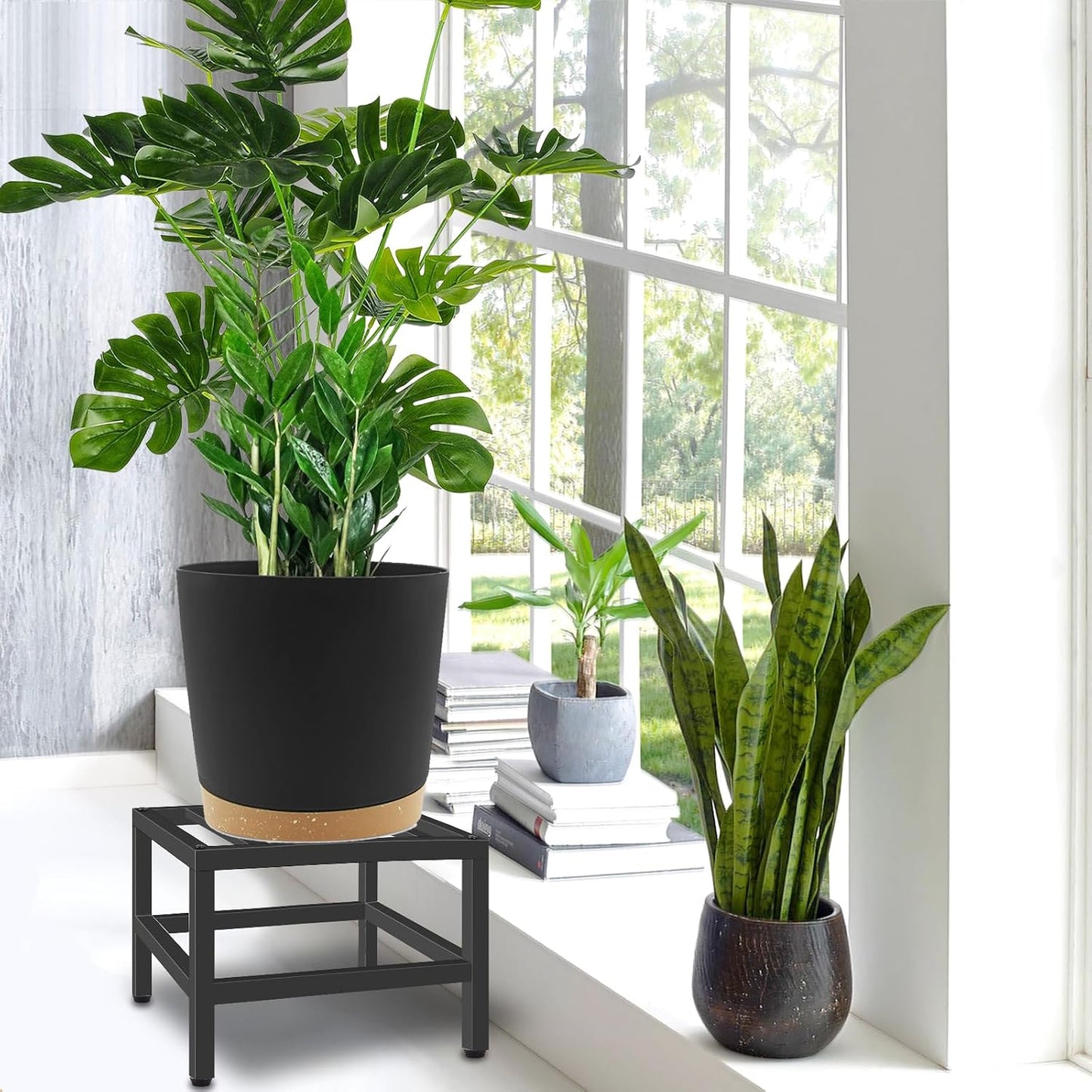 Plant Stand Indoor Outdoor, Single Plant Stands Metal Pedestal Stand | Iron Flower Stand for Indoor Outdoor, Display