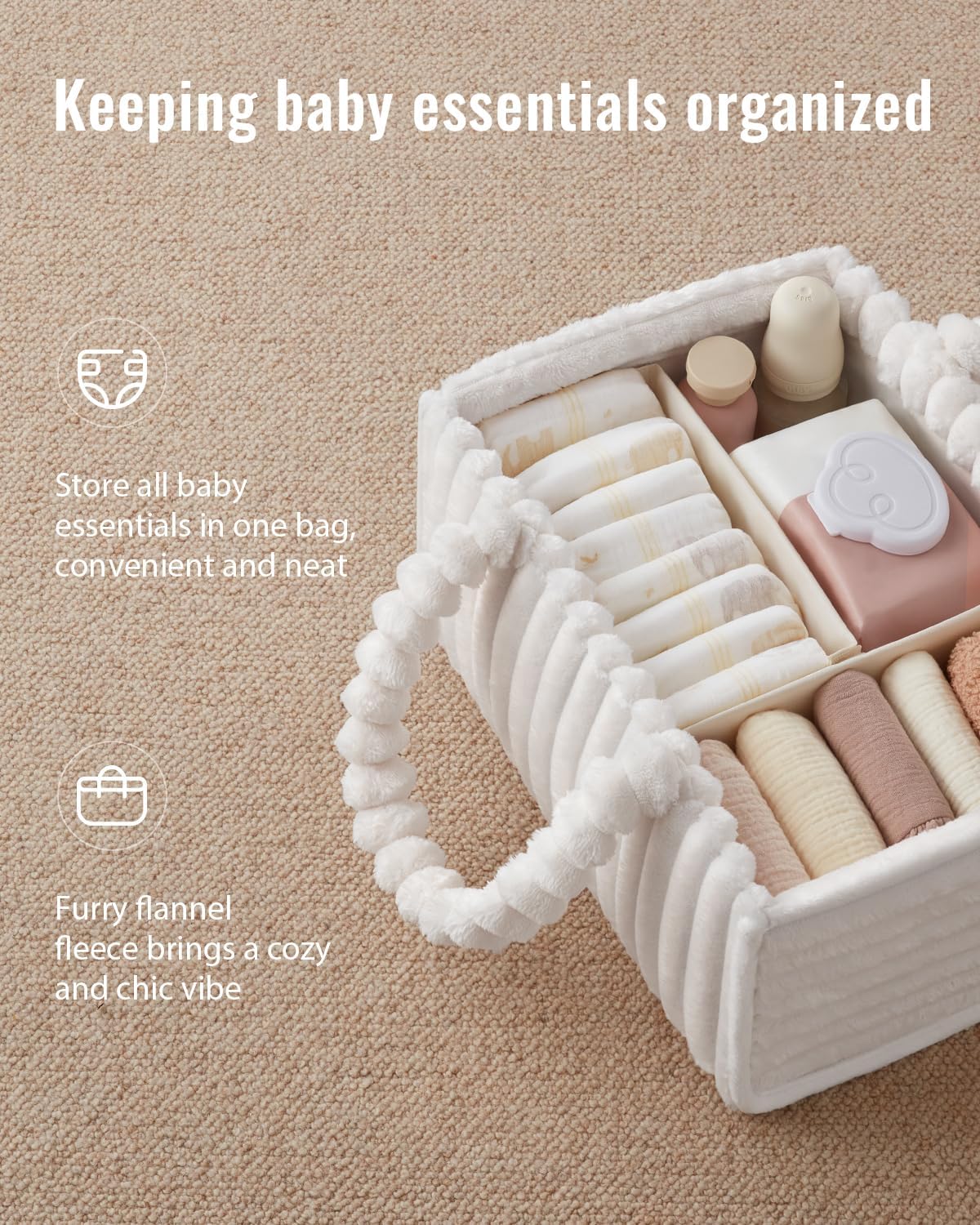 Nursery Storage Basket / Cream White