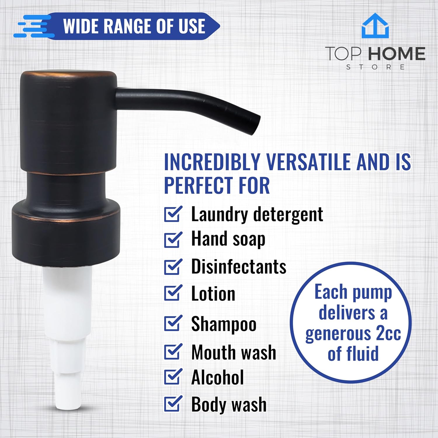 Bathroom Countertop Soap Pumps, Oil-Rubbed Bronze, 4-Pack
