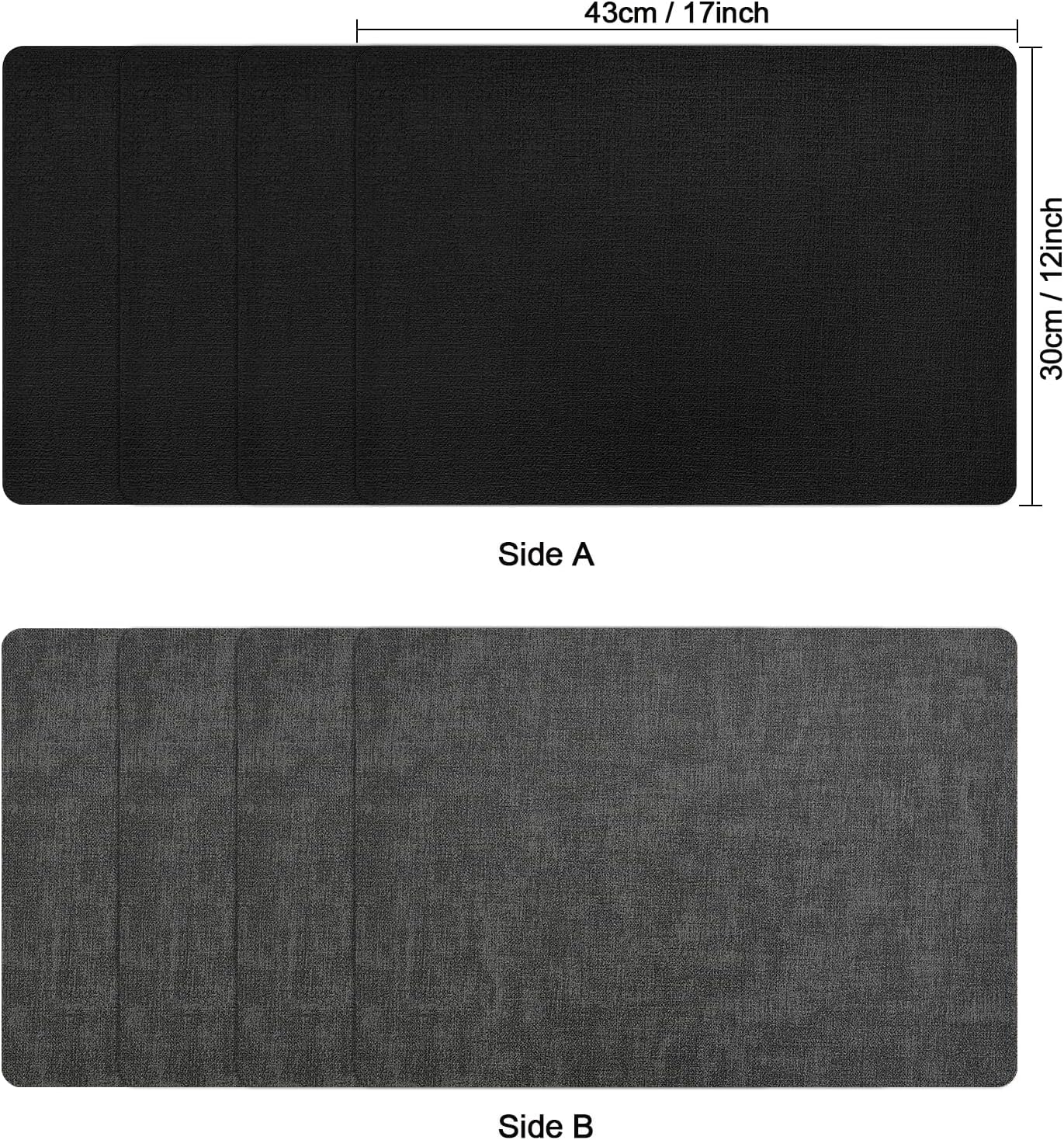 Myir JUN Faux Leather Placemats Set of 6, Dual Sided Waterproof Place Mats | Heat Resistant Wipeable Vinyl Table Mat